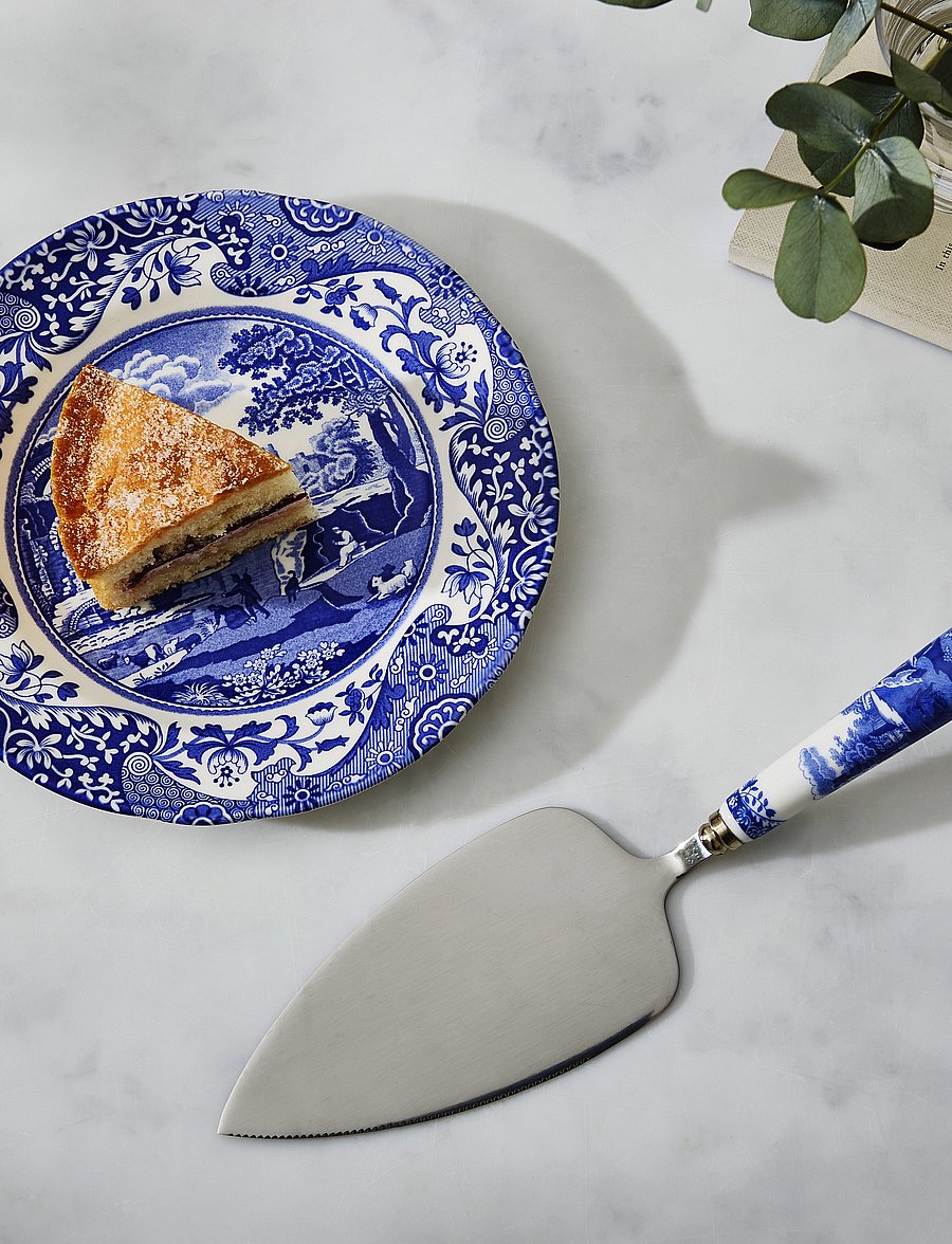 Spode - Blue Italian Cake Slice - madalaimad hinnad - blue / white - 5