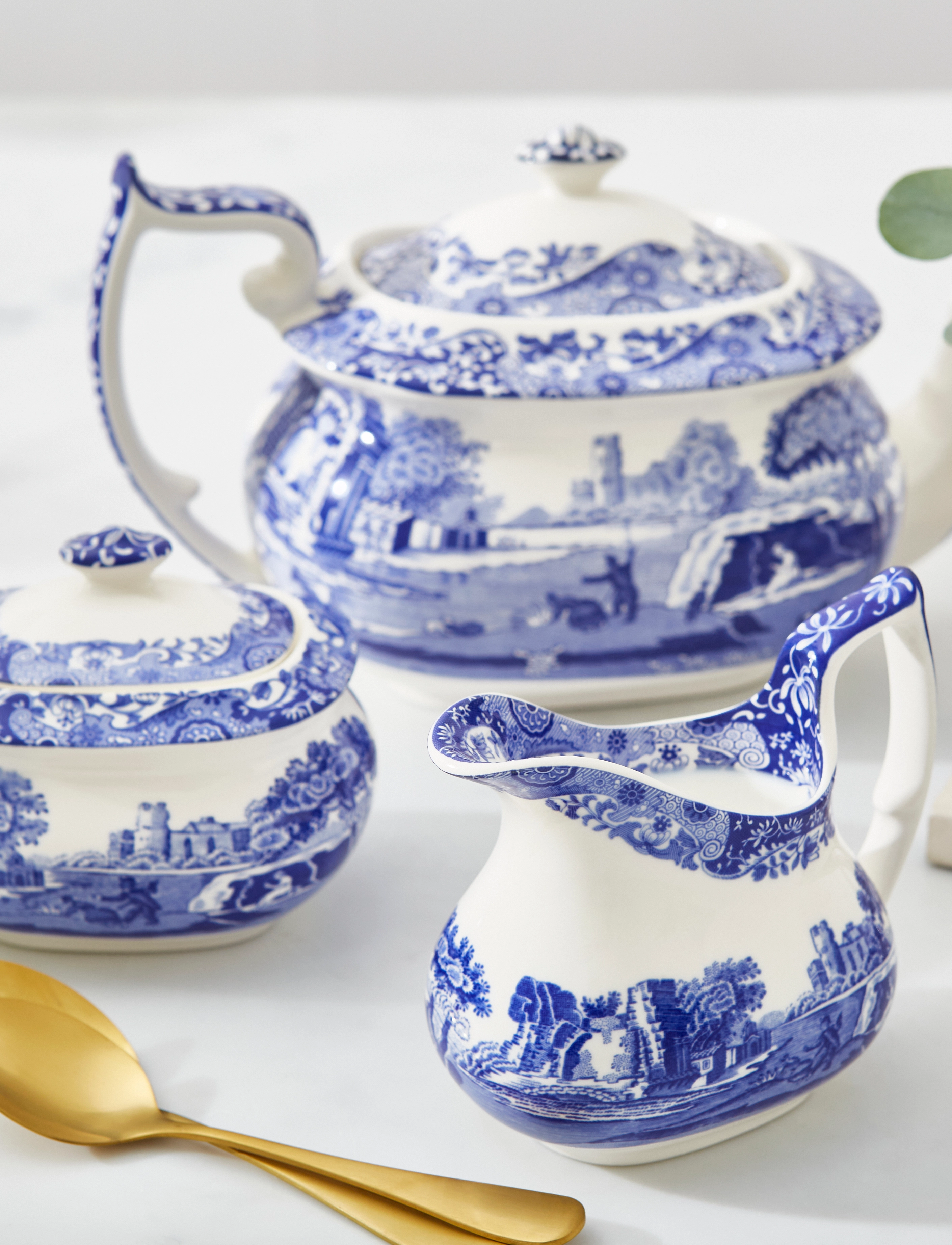 Spode - Blue Italian Cream Jug - sovseskåle - blue / white - 4
