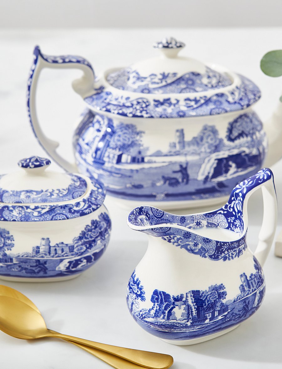 Spode - Blue Italian Cream Jug - kastmepaadid ja kastmepotid - blue / white - 4
