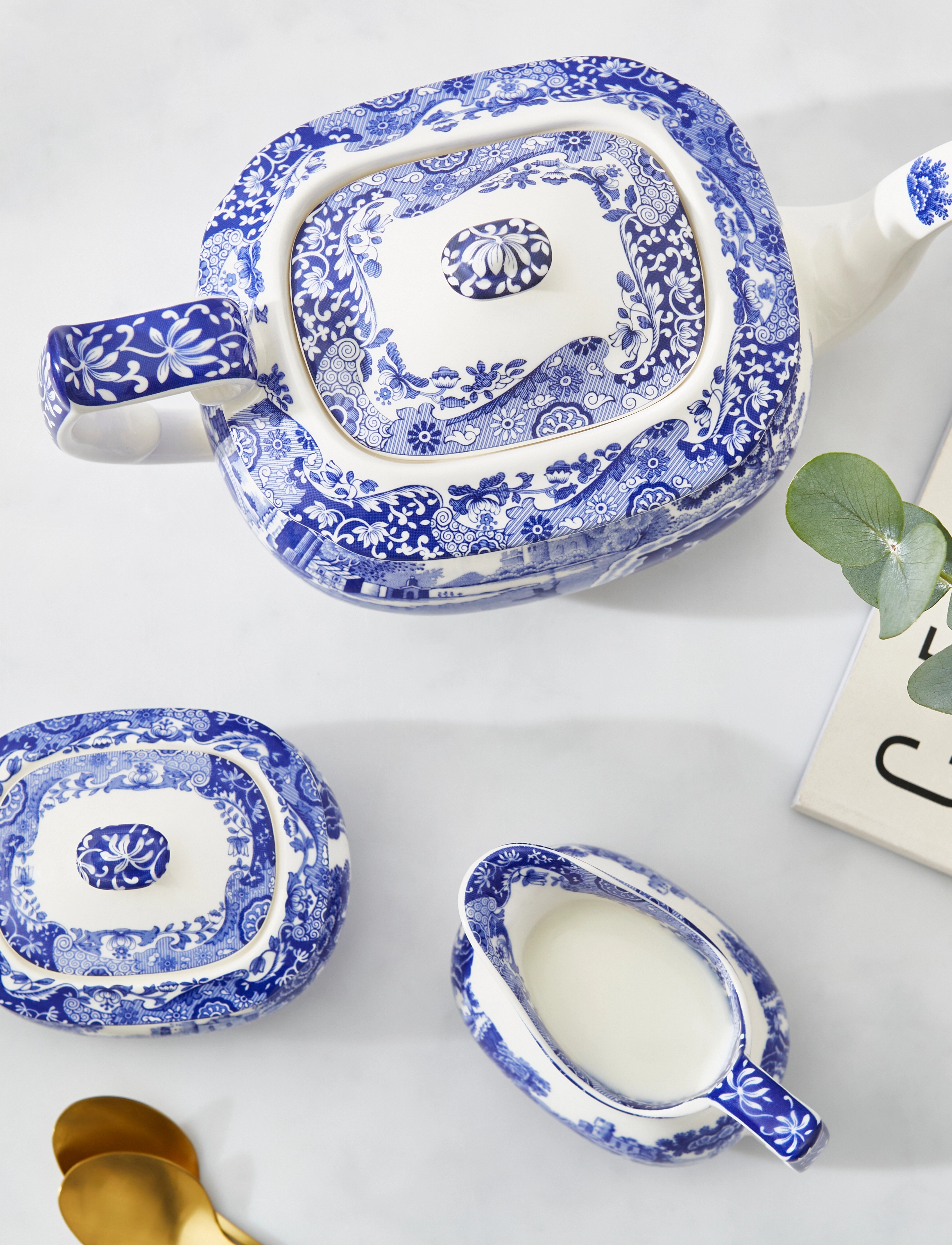 Spode - Blue Italian Cream Jug - sovseskåle - blue / white - 5