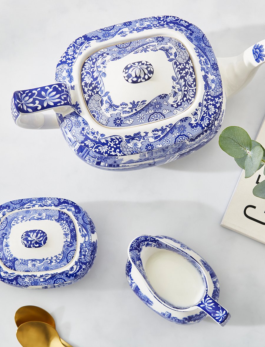 Spode - Blue Italian Cream Jug - kastmepaadid ja kastmepotid - blue / white - 5