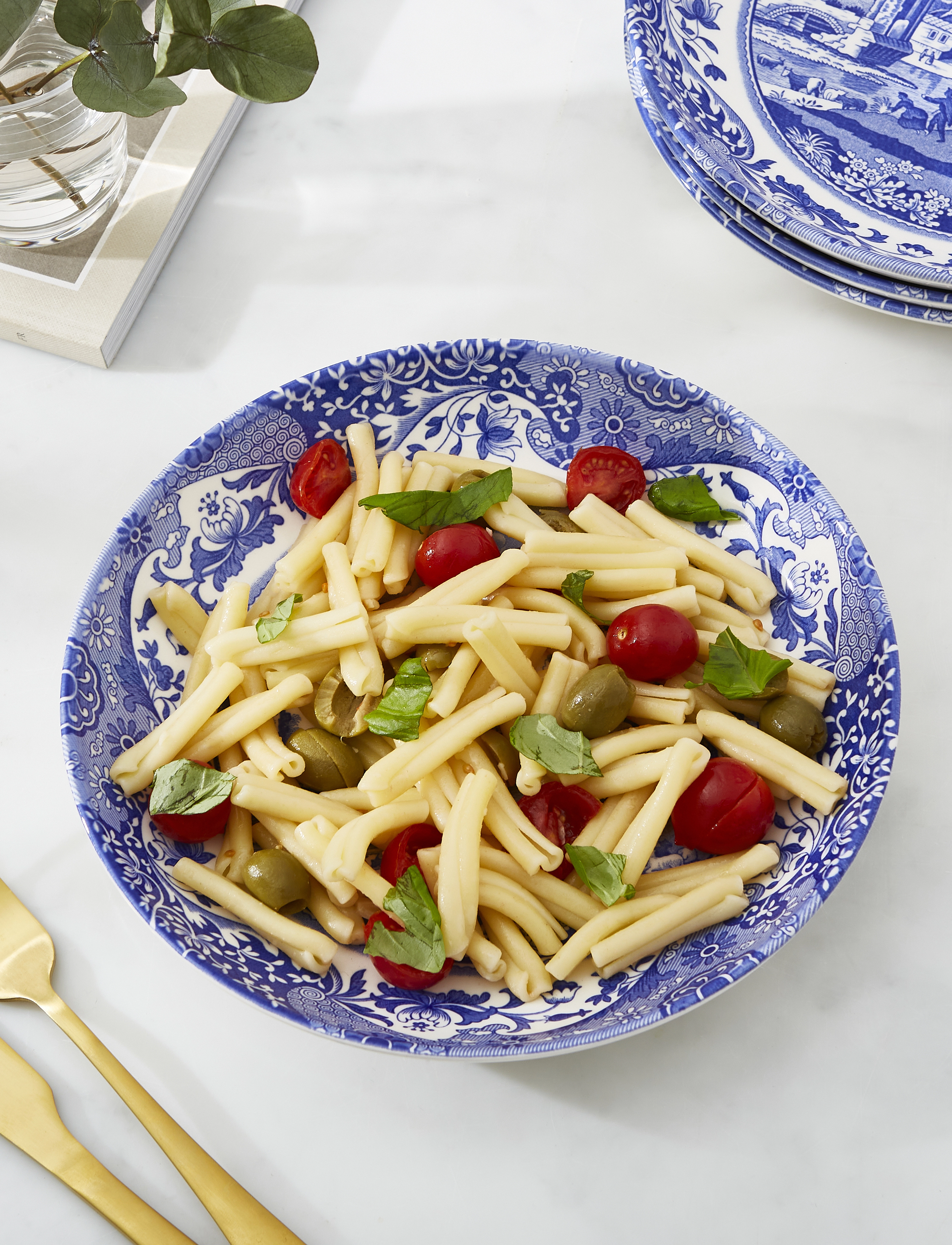 Spode - Blue Italian Pasta Bowl 4-pack - pastalautaset - blue / white - 4