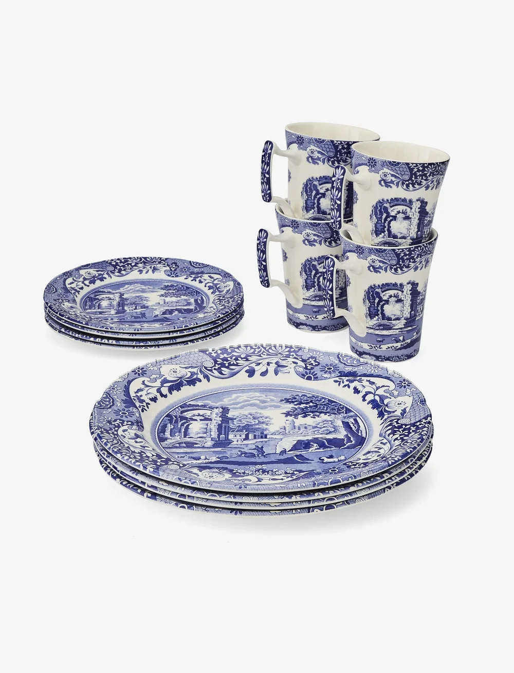 Spode - Blue Italian 12 Piece Set - osta hinna alusel - blue / white - 0