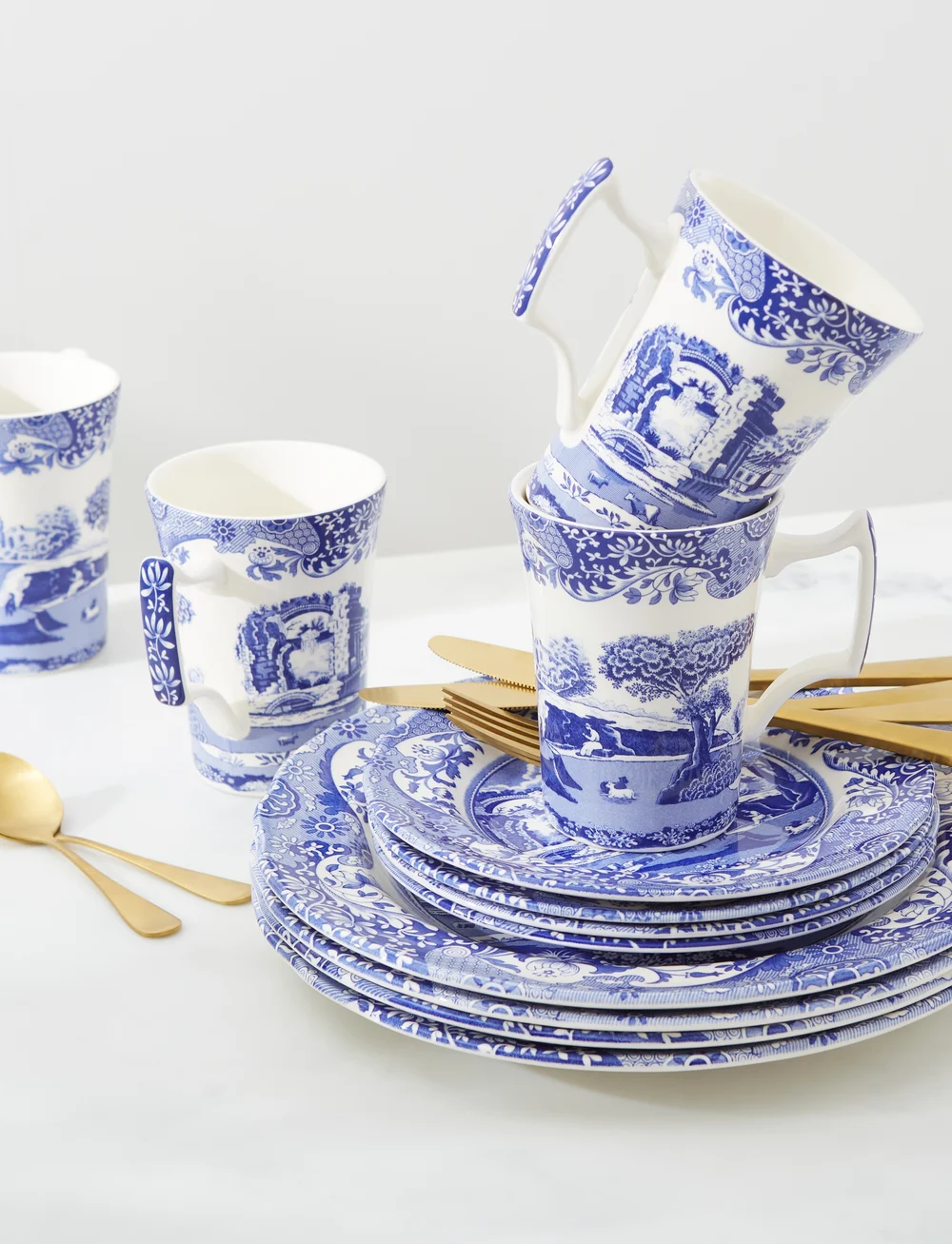 Spode - Blue Italian 12 Piece Set - osta hinna alusel - blue / white - 2