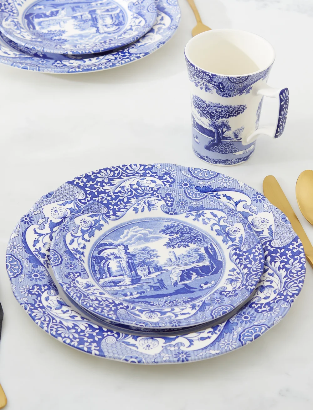 Spode - Blue Italian 12 Piece Set - osta hinna alusel - blue / white - 3