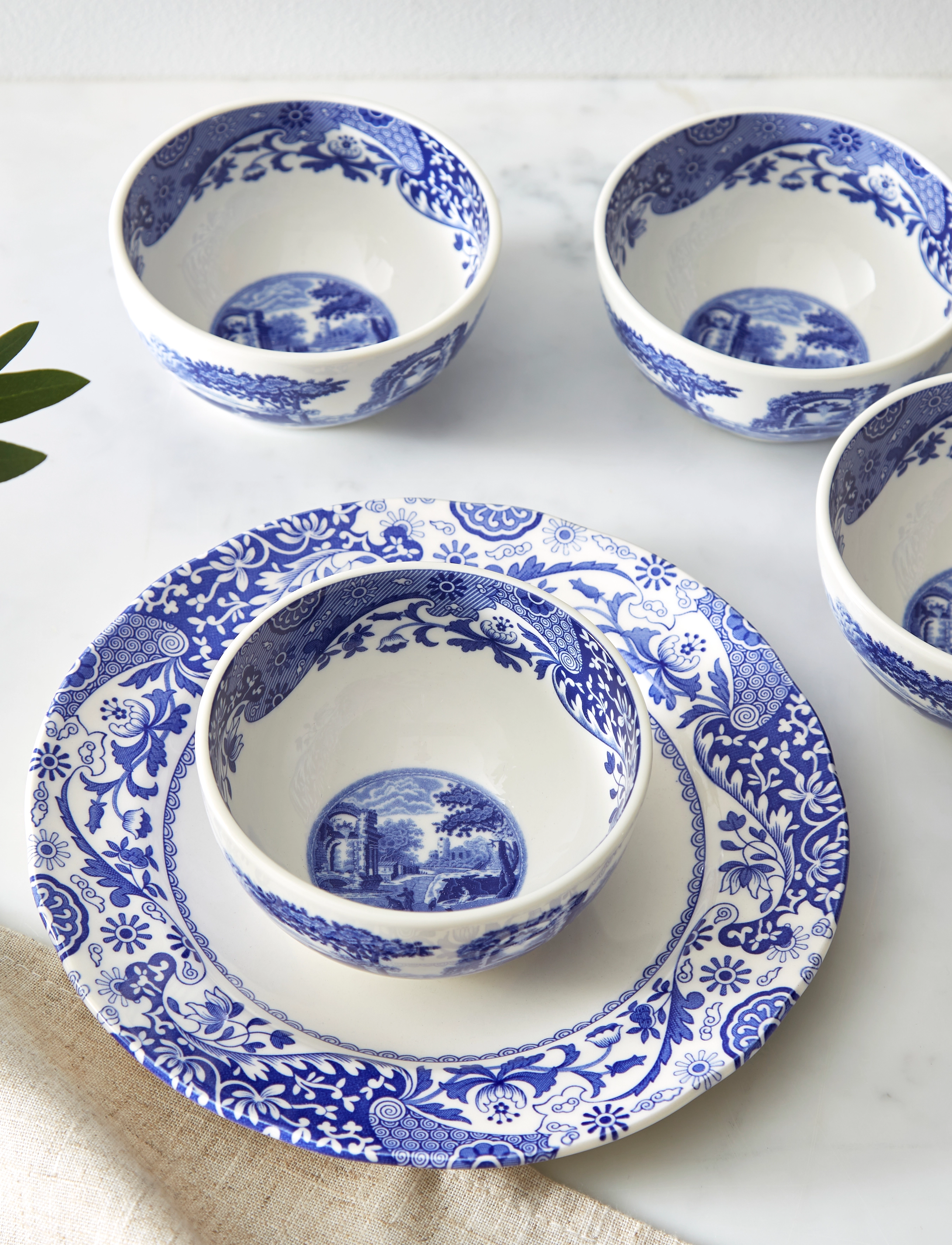 Spode Blue Italian Dip Bowls Set Of 4, One Size, & Serving Dishes, Blau - Bowls, Homeware