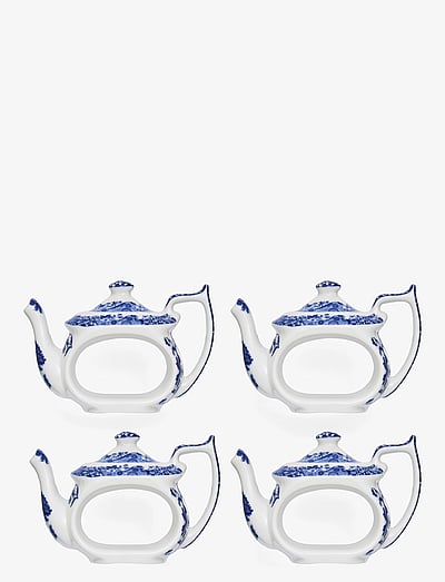 Spode Blue Italian Teapot Napkin Rings - Set of 4 - Salvrätikute rõngad ja hoidikud - BLUE / WHITE / blue