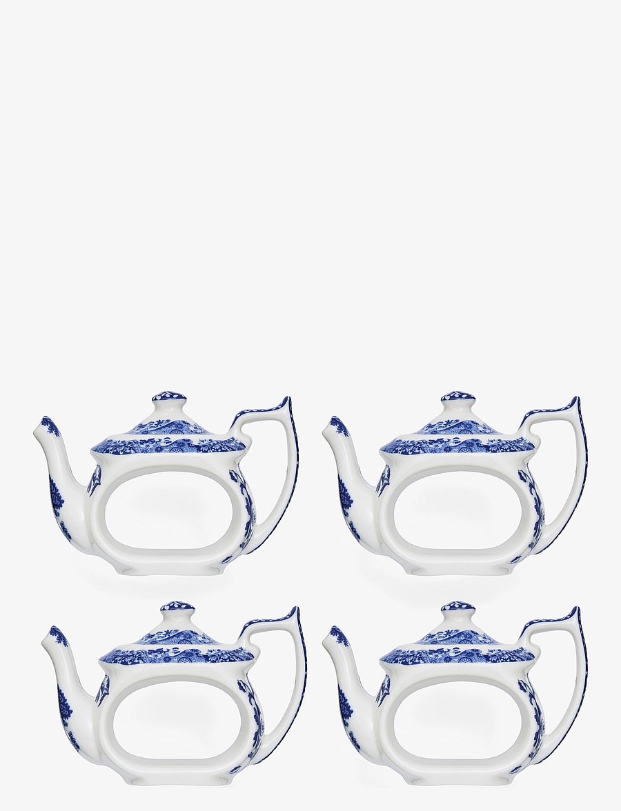 Spode - Blue Italian Teapot Napkin Rings - Set of 4 - salvrätikute rõngad ja hoidikud - blue / white - 1