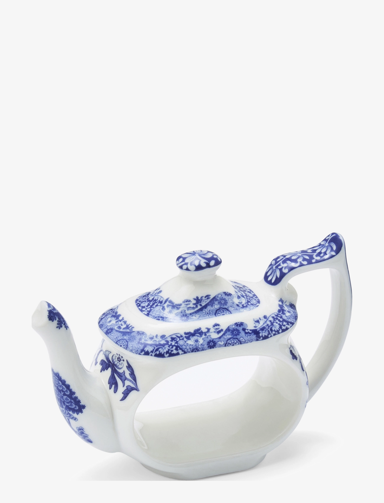 Spode - Blue Italian Teapot Napkin Rings - Set of 4 - servietringe & servietholdere - blue / white - 2