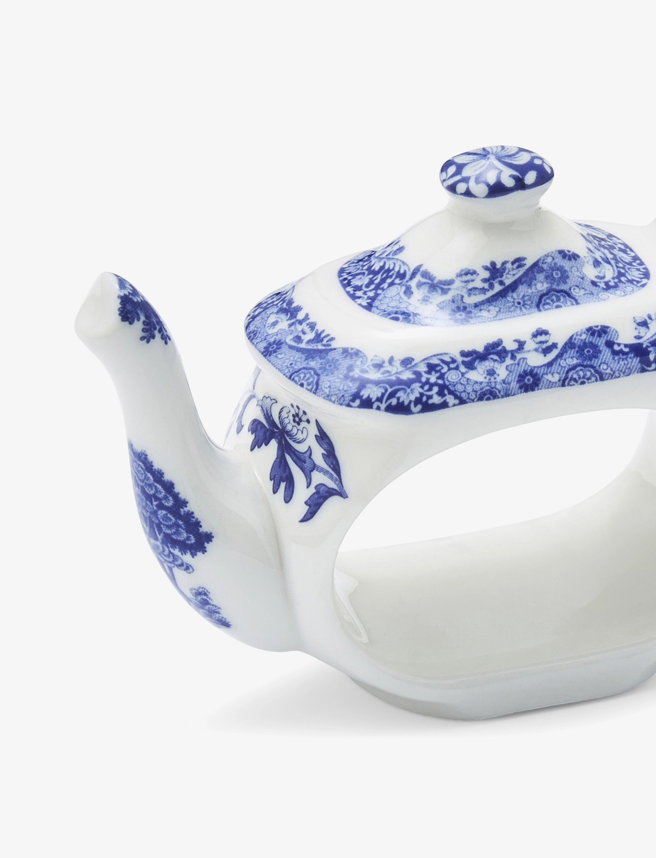 Spode - Blue Italian Teapot Napkin Rings - Set of 4 - servietringe & servietholdere - blue / white - 4