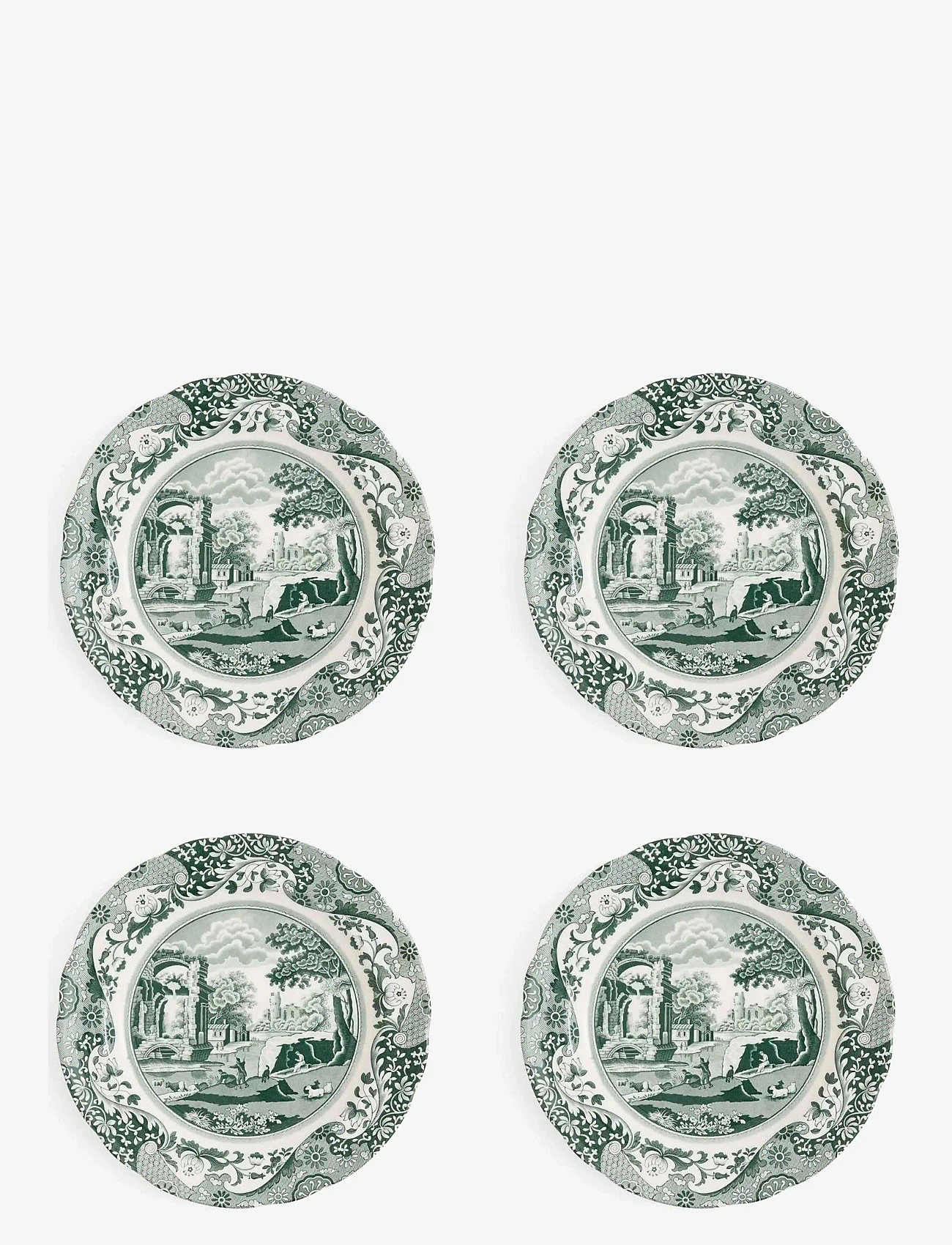 Spode - Heritage Green Italian Plate 4-pack - väikesed taldrikud - green / white - 1