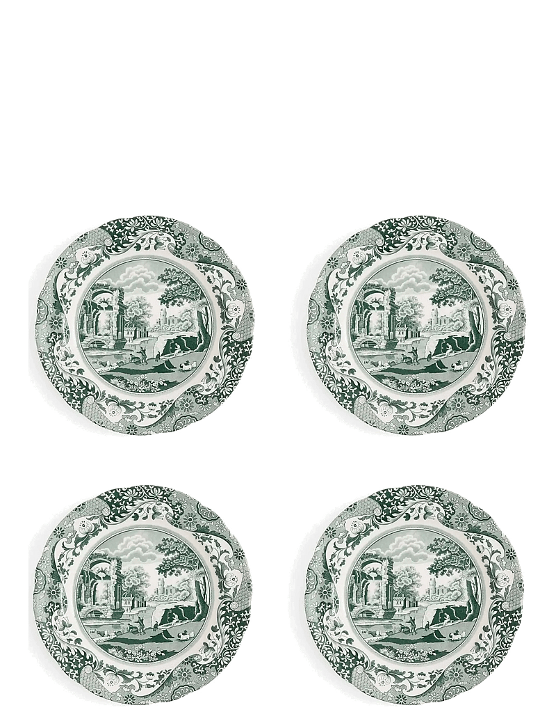 Spode - Heritage Green Italian Plate 4-pack - väikesed taldrikud - green / white - 1