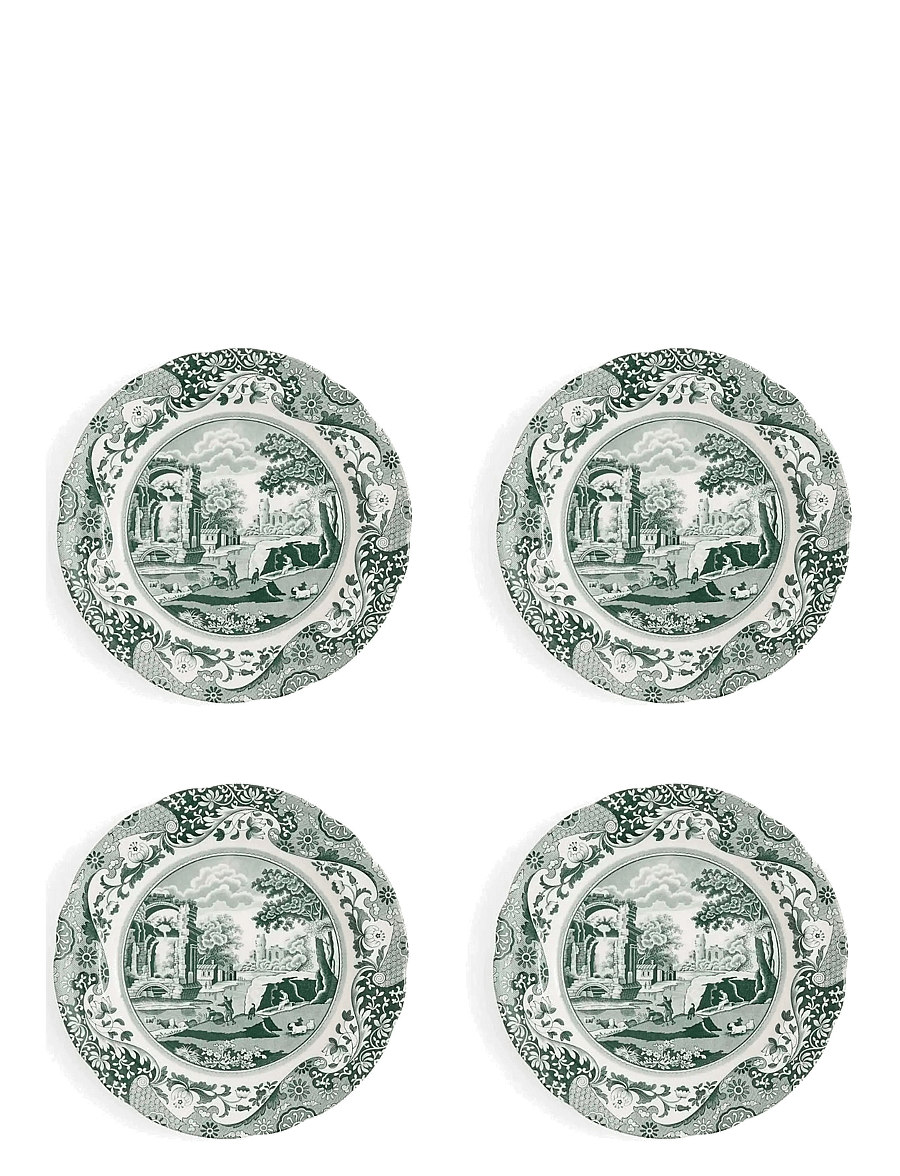 Spode - Heritage Green Italian Plate 4-pack - frühstücksteller - green / white - 1