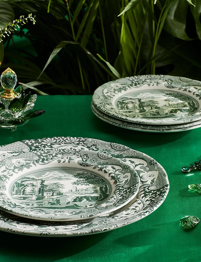 Spode - Heritage Green Italian Plate 4-pack - väikesed taldrikud - green / white - 0