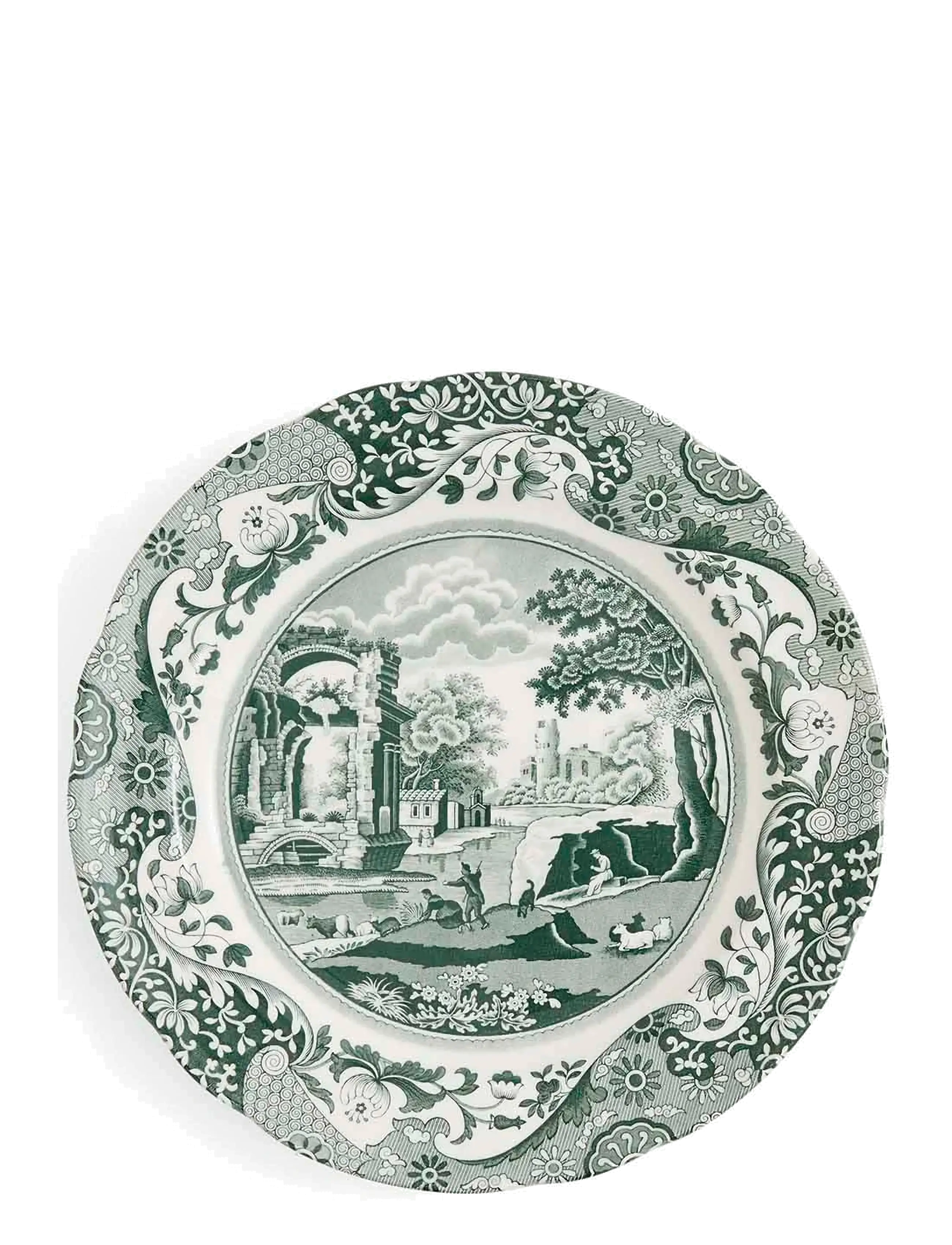Spode - Heritage Green Italian Plate 4-pack - small plates - green / white - 4