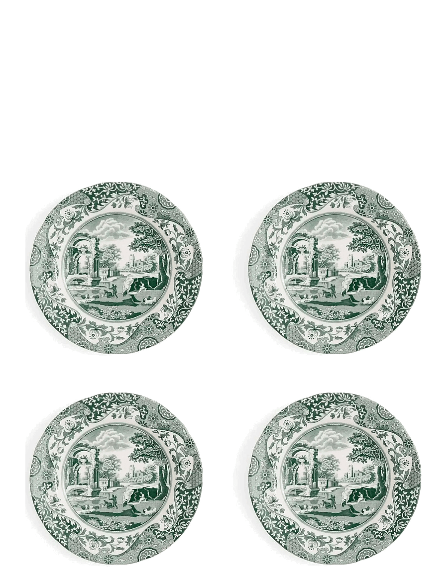 Spode - Heritage Green Italian Plate 4-pack - frühstücksteller - green / white - 1