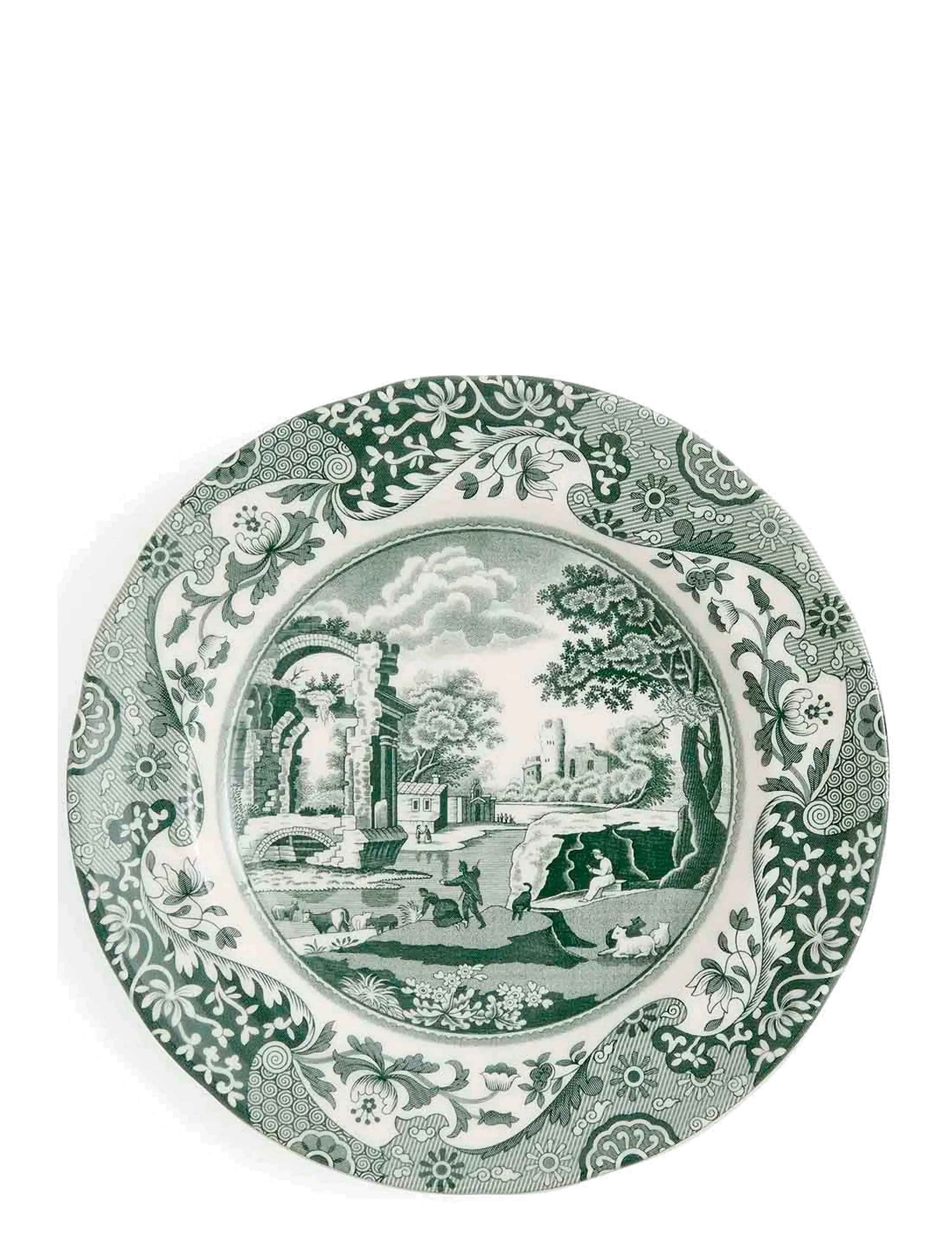 Spode - Heritage Green Italian  Plate 4-pack - small plates - green / white - 4