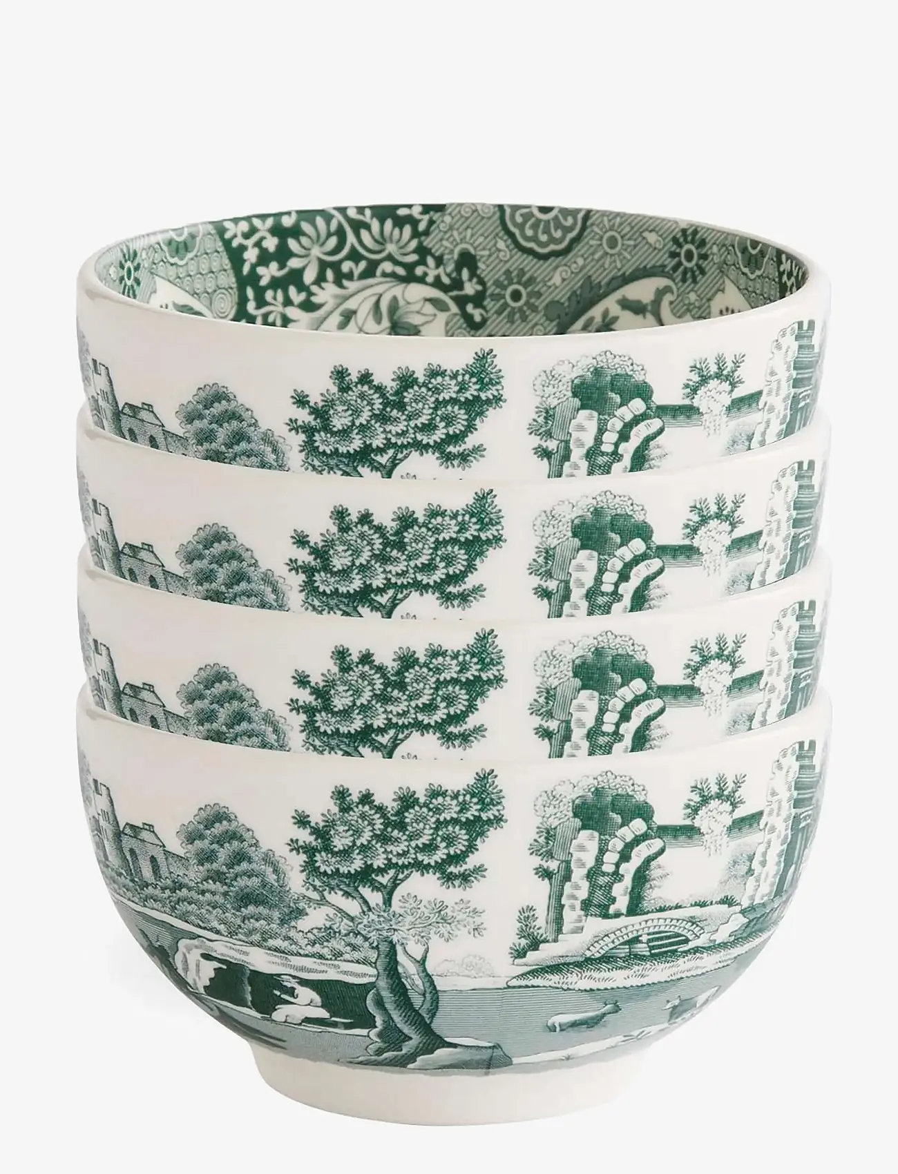Spode - Heritage Green Italian Dip Bowl 4-pack - serveringsskåle - green / white - 2