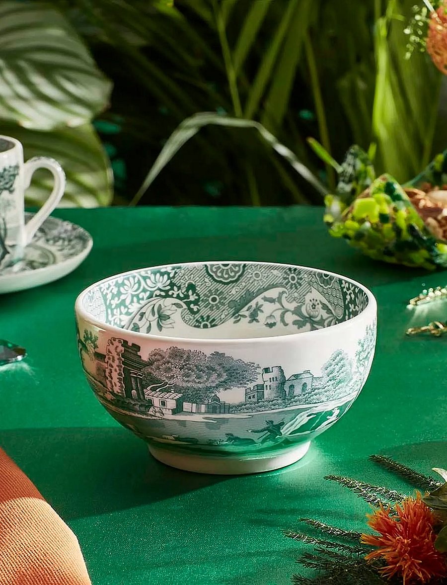Spode - Heritage Green Italian Dip Bowl 4-pack - servierschalen - green / white - 0