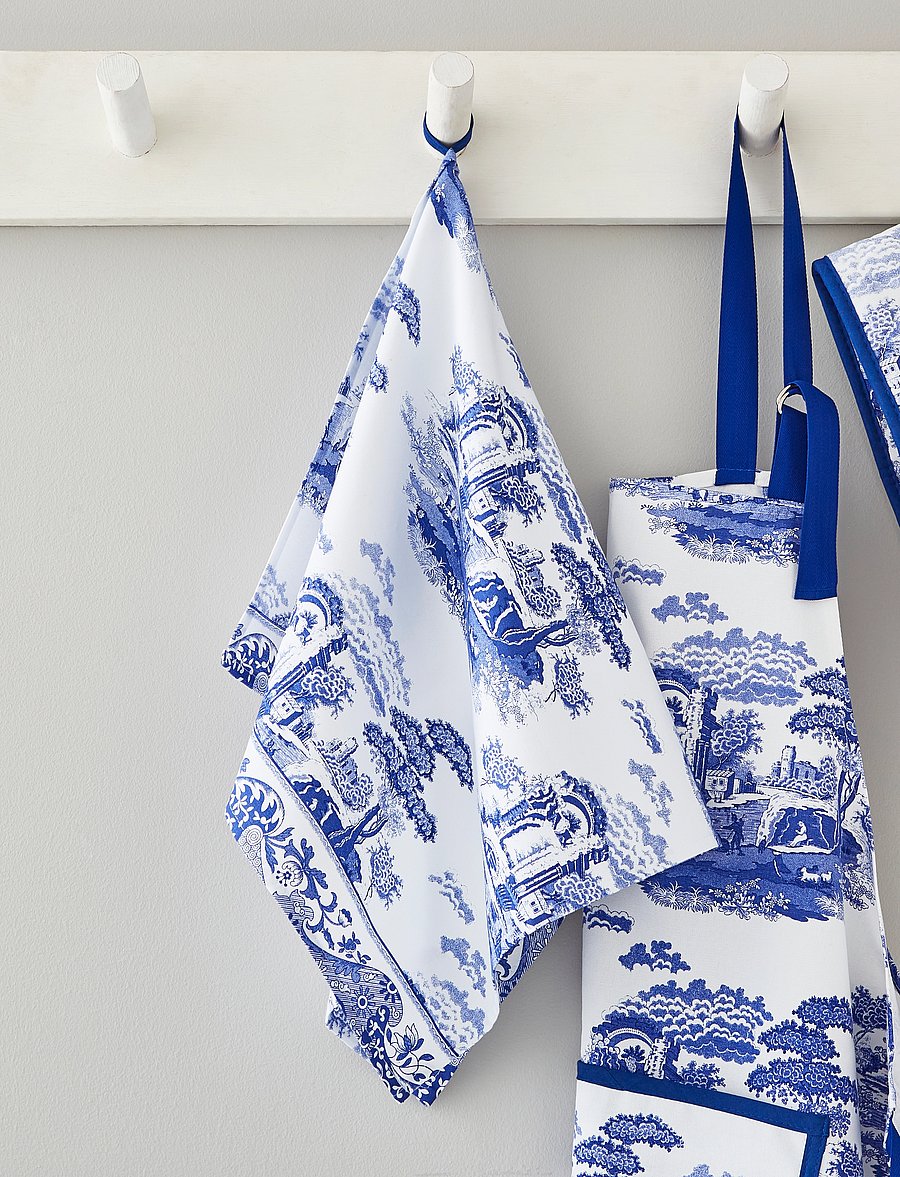 Spode - Blue Italian Tea Towel - madalaimad hinnad - blue / white - 3