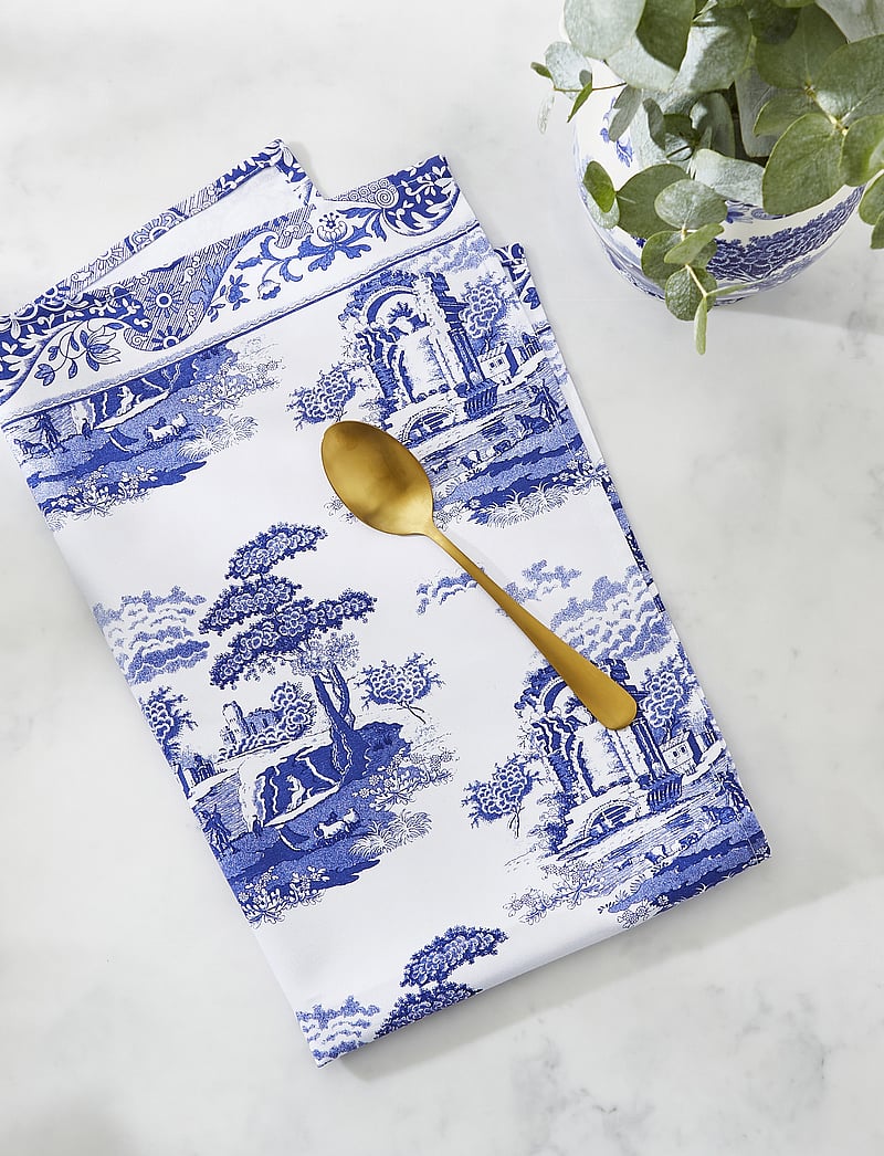 Spode - Blue Italian Tea Towel - shop by price - blue / white - 4
