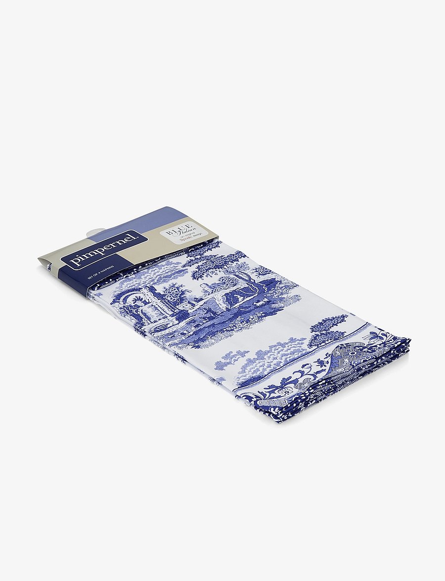 Spode - Blue Italian Napkins - Set of 4 - stoffservietten - blue / white - 3