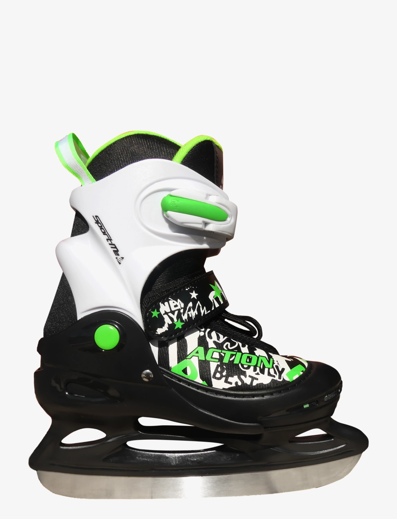SportMe Adjustable Ice Skates Green size 26-29 - Vinterleg - GRÖN / multi