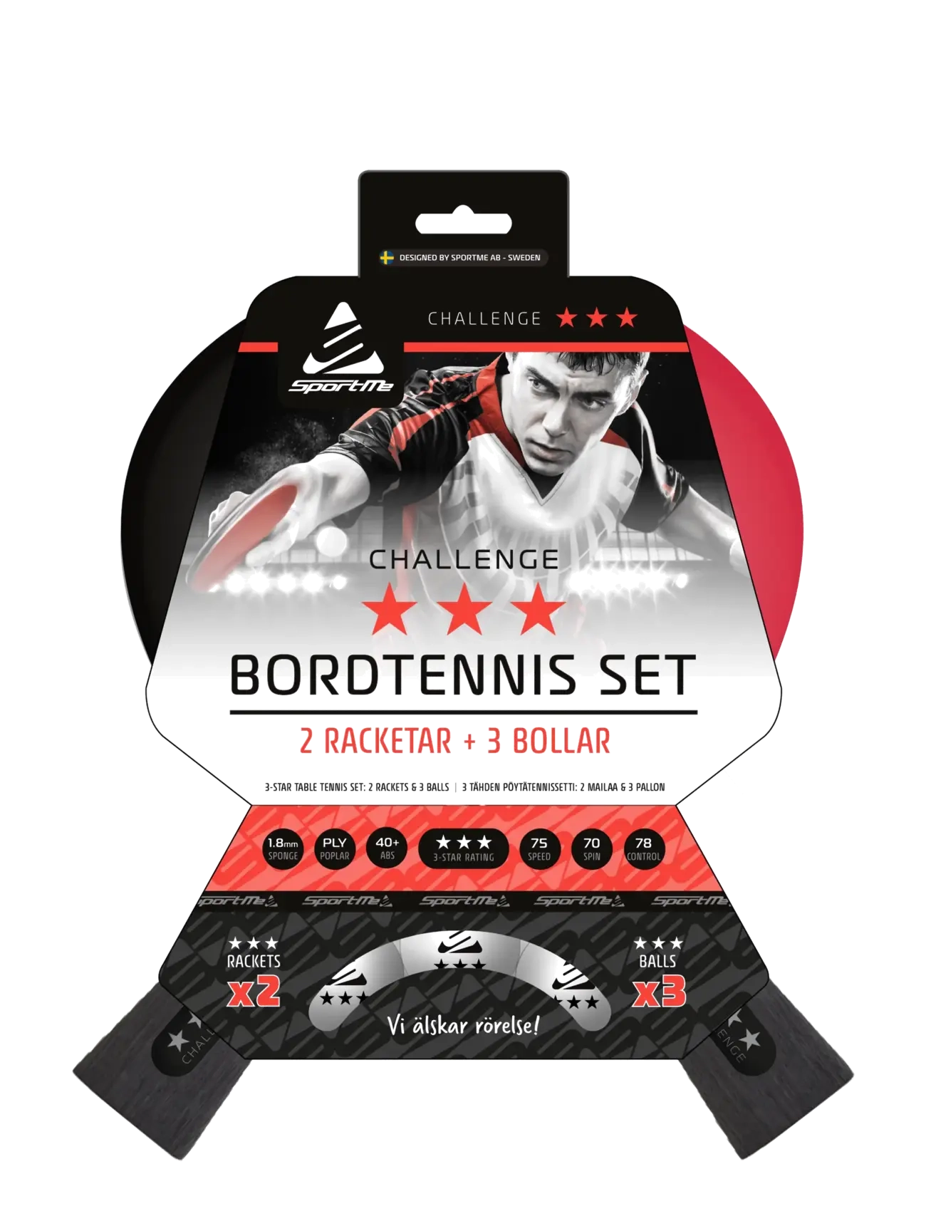 SportMe - SportMe Table Tennis set Challenge 3 stars - aktiva spel - multi - 1