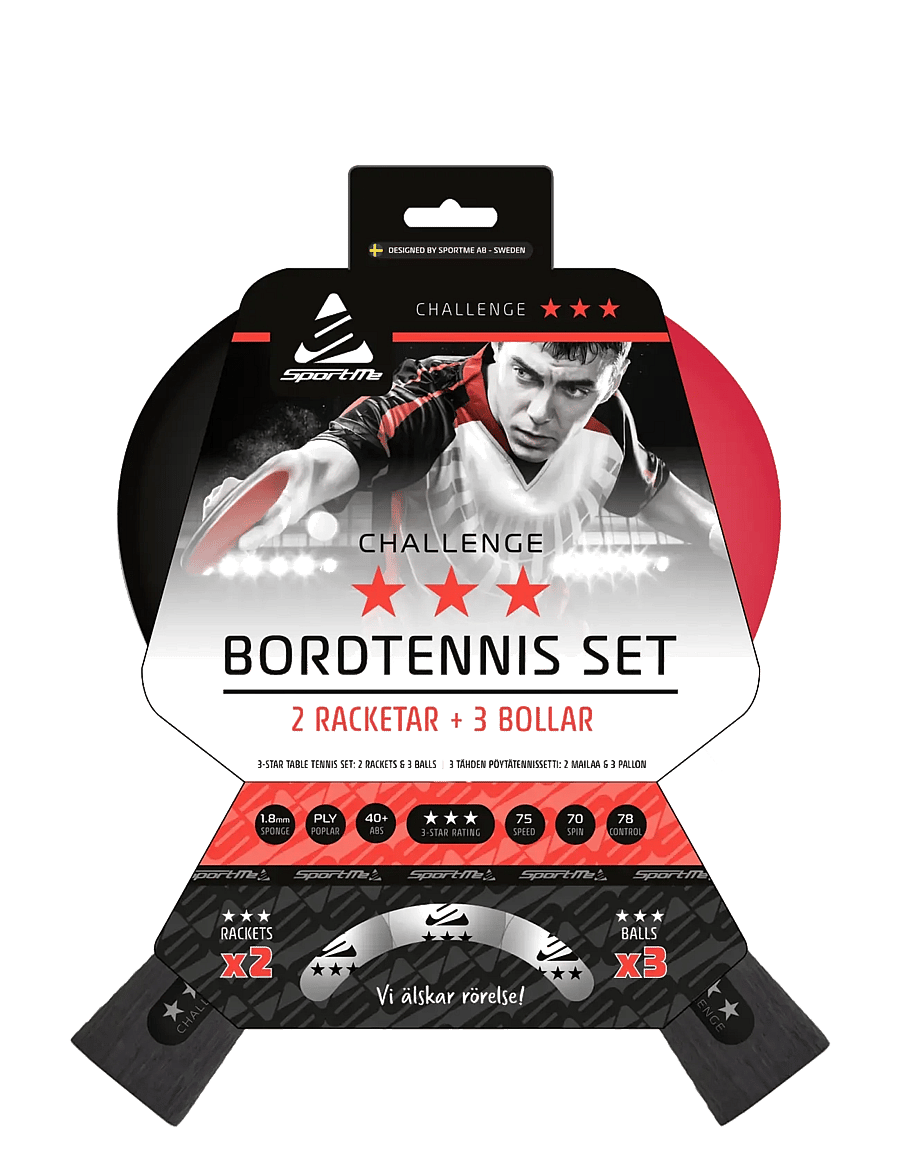 SportMe - SportMe Table Tennis set Challenge 3 stars - aktive spil - multi - 1