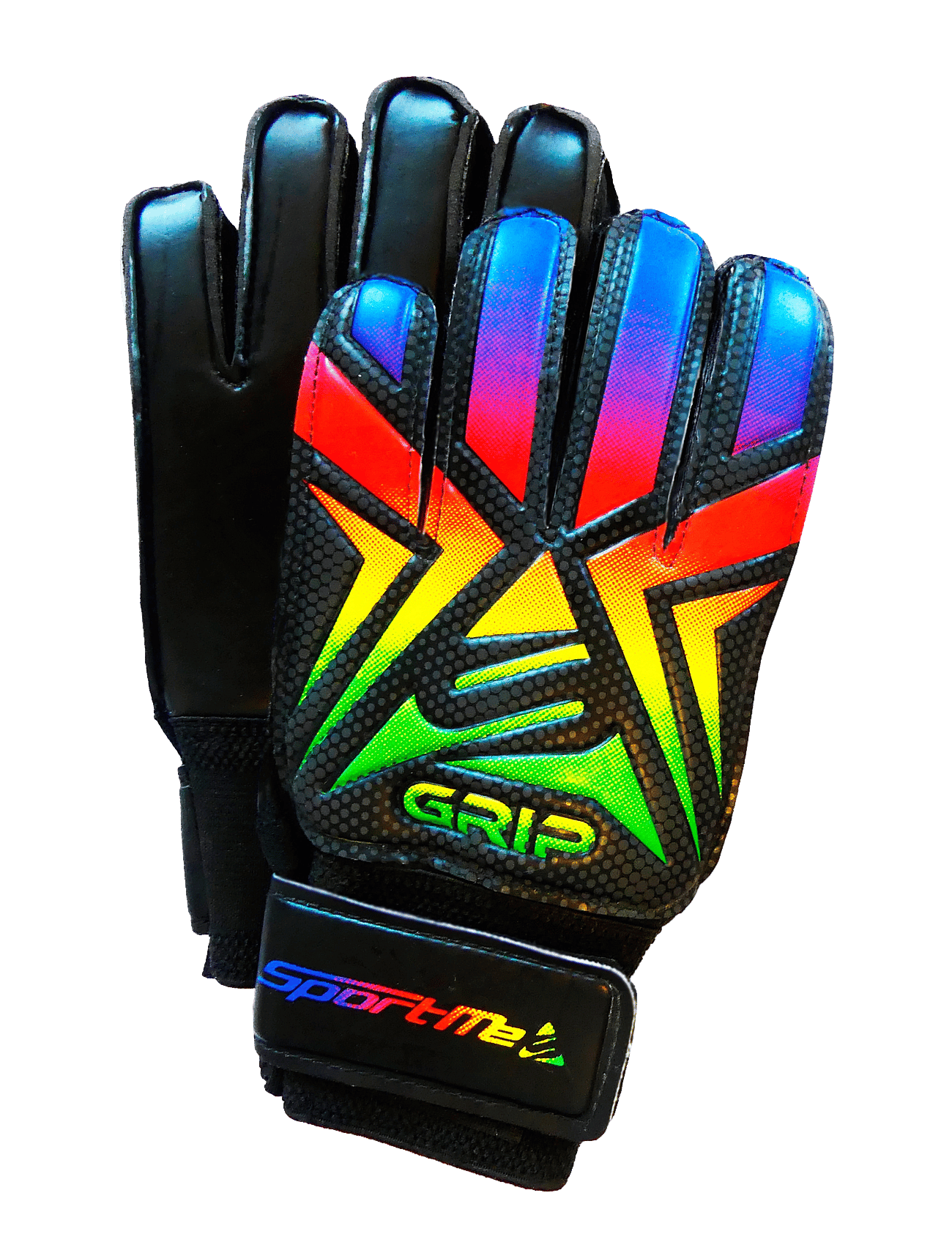 Goalie Gloves Football Grip , Rainbow