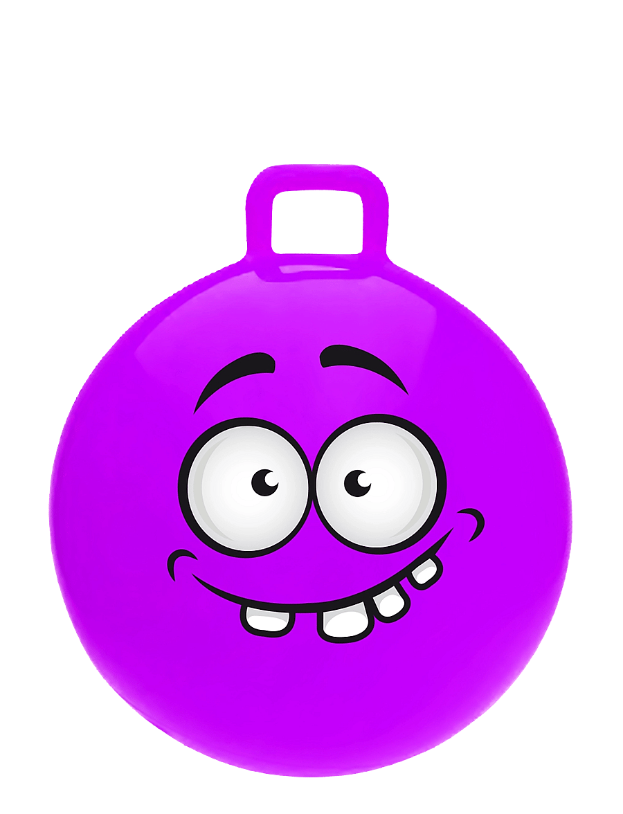 SportMe - Skippyball Funny Face, 55cm Purple - hoppedyr - purple - 0