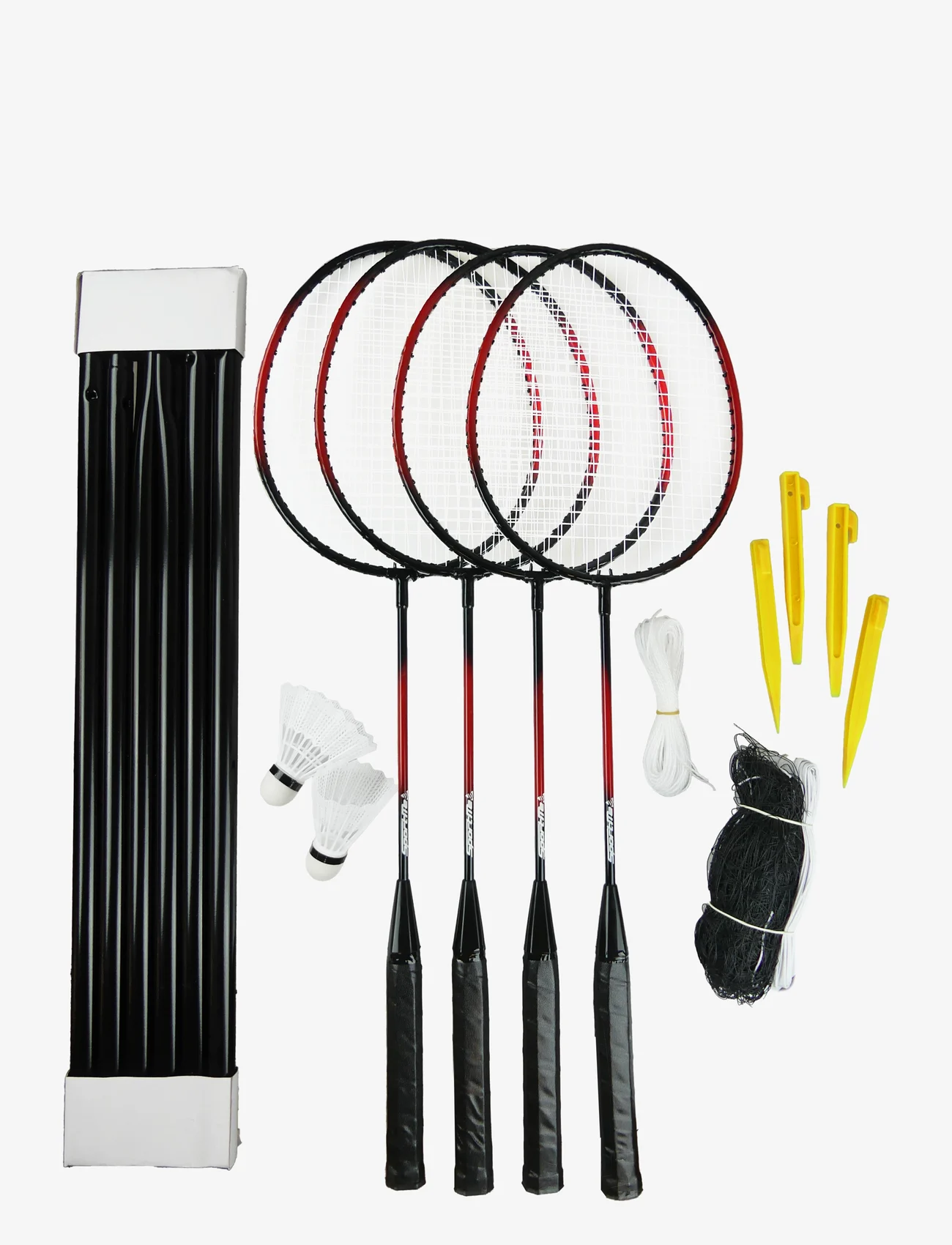 SportMe - Badmintonset 4p With Net - sommerkupp - svart/rÖd - 0