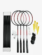 Badmintonset 4p With Net - SVART/RÖD