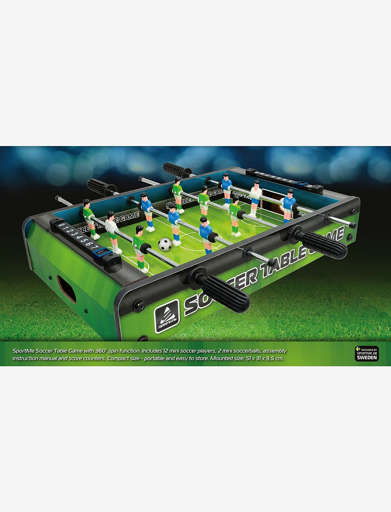 SportMe - Football Table Game, 51x31 cm - aktiva spel - grÖn - 1