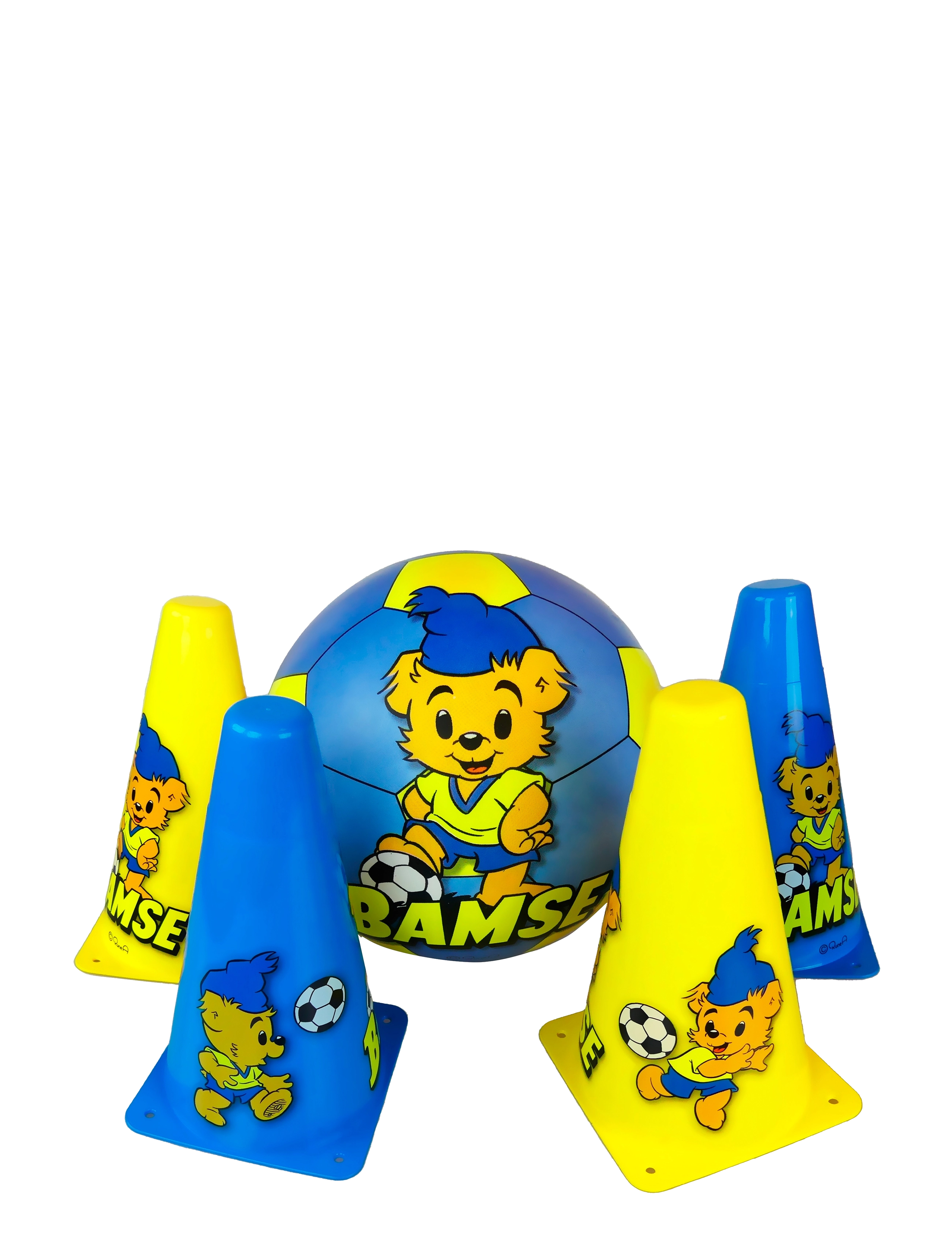 SportMe - Bamse Soccerkit With Cones - gul/blÅ - 0