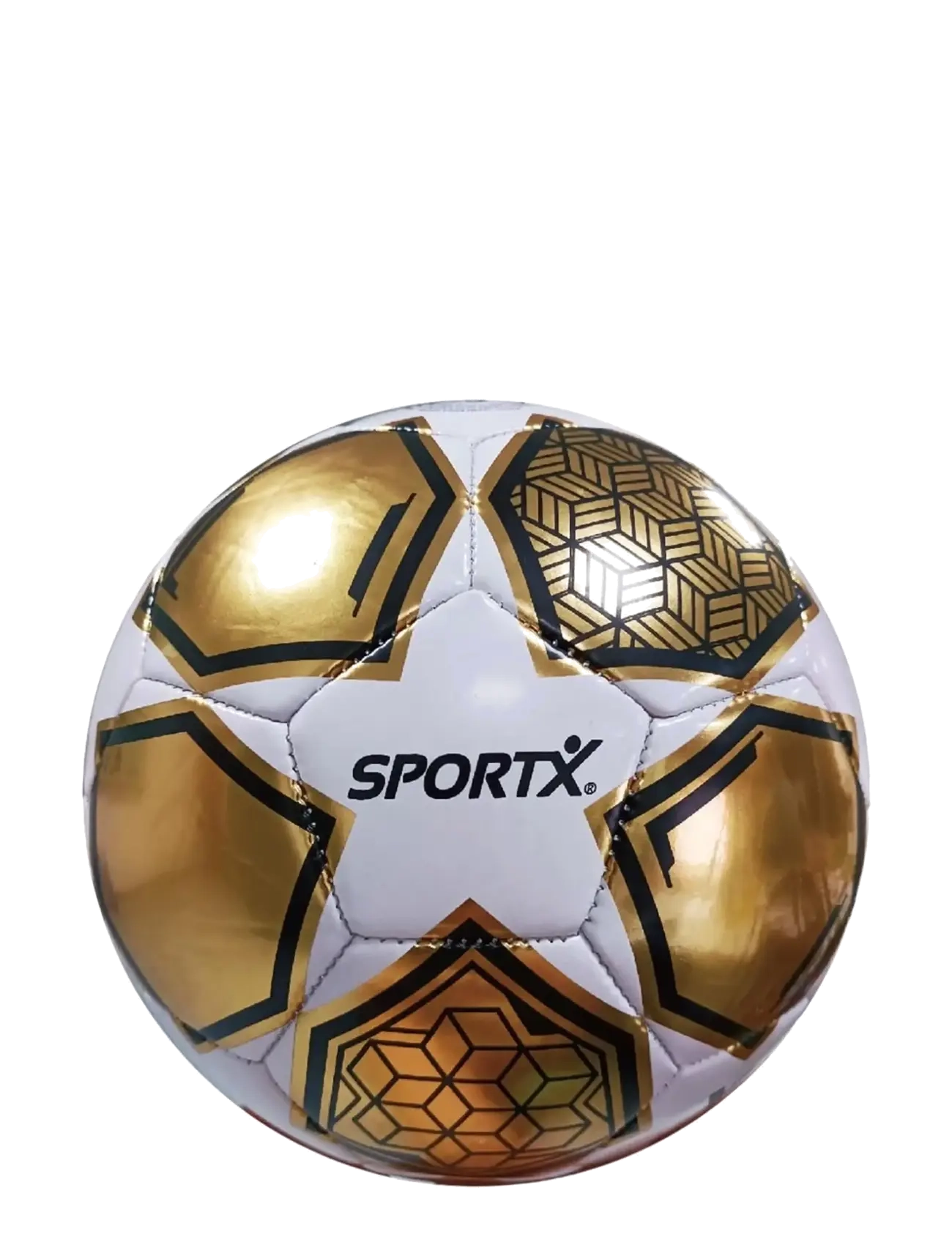 SportX Tft Fodbold Gold/White Star Metallic Str. 5, One Size, Football Equipment, Gold - Balls, Frauen