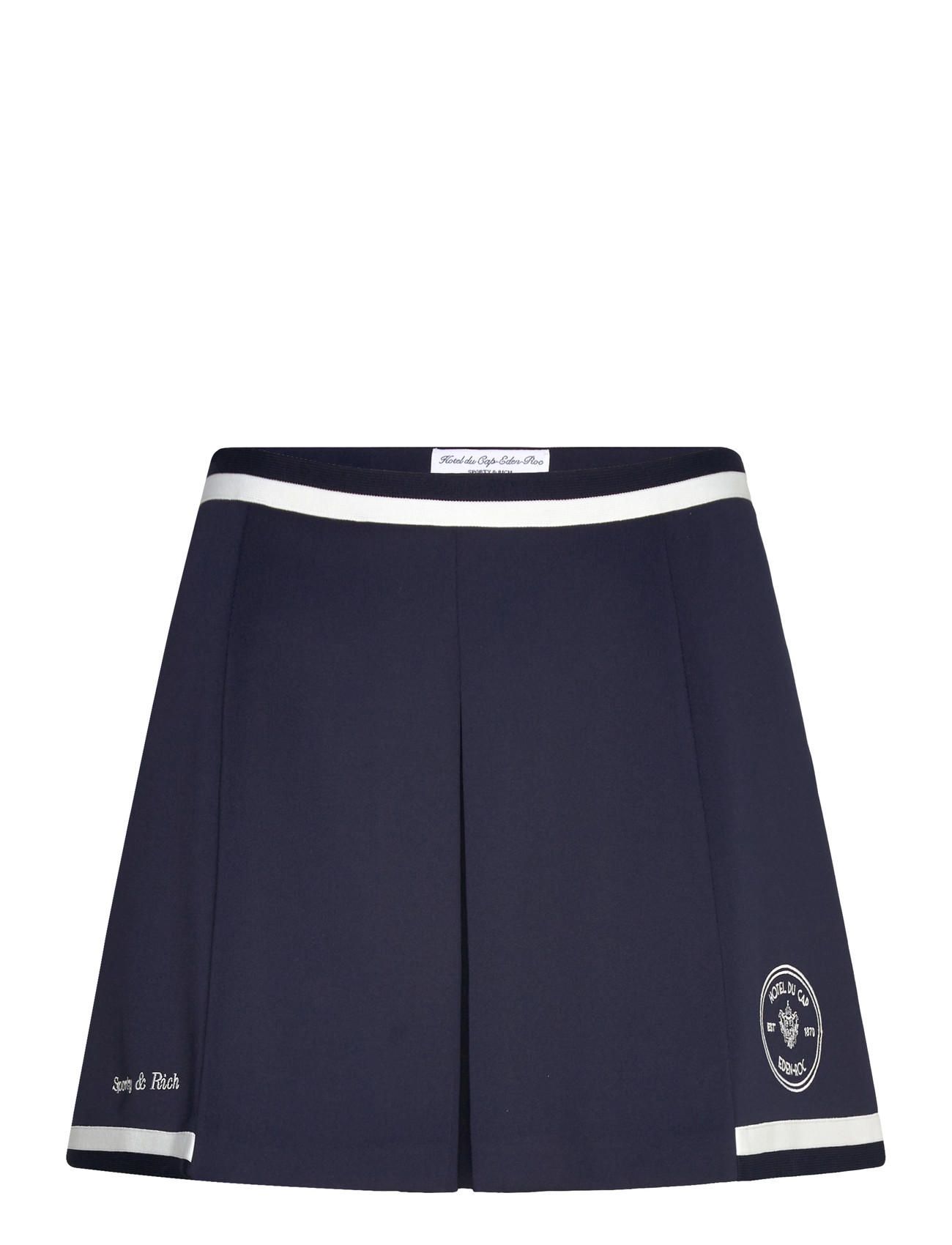 Sporty & Rich Eden Crest Embroidered Mila Skirt - Navy - XS