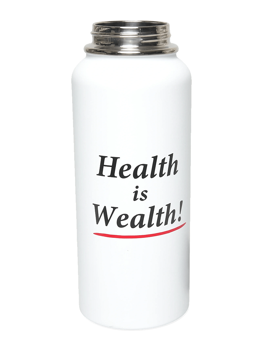 Sporty & Rich - Health is Wealth Bottle - veepudelid ja termosed - white - 2