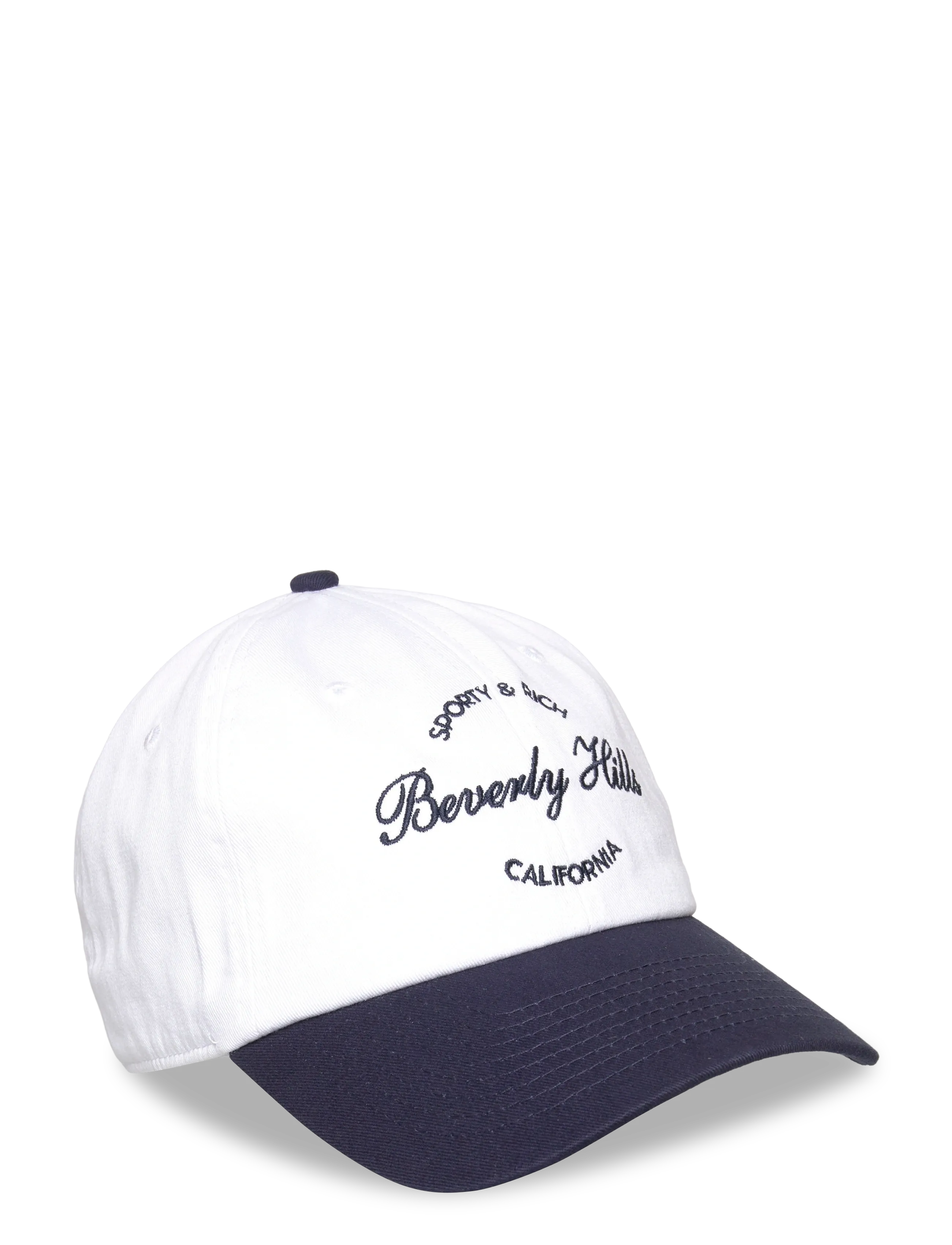 Sporty & Rich Beverly Script Hat, One Size, White, Hovedbeklædning > Kasketter, Dame