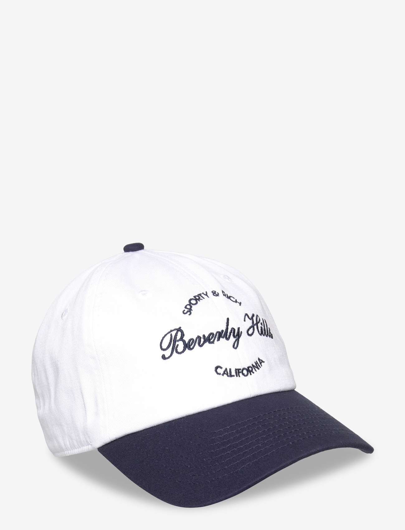Sporty & Rich - Beverly Script Hat - kepsar - white/dark navy - 0