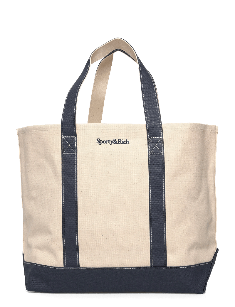 Sporty & Rich - Eden Crest Two Tone Tote - tote bags - natural - 1