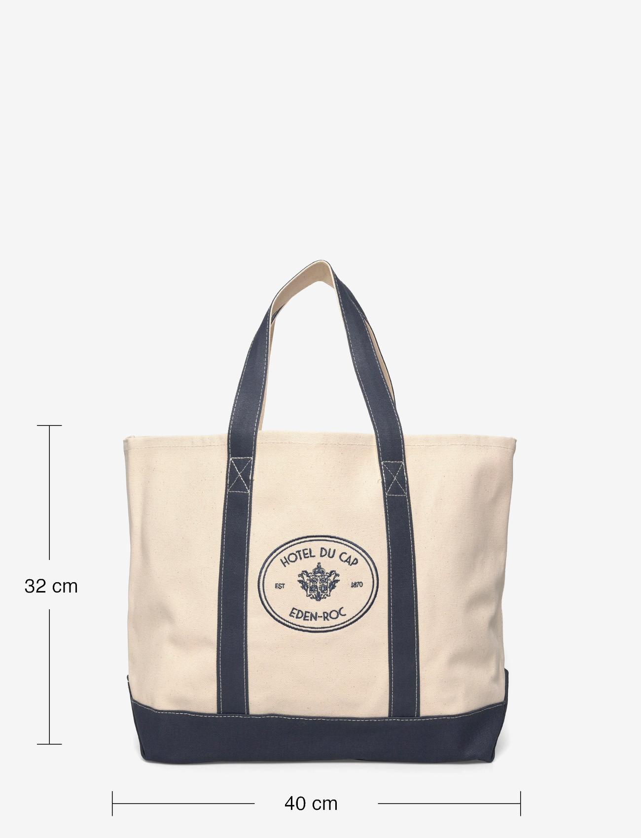 Sporty & Rich - Eden Crest Two Tone Tote - shoppingväskor - natural - 3