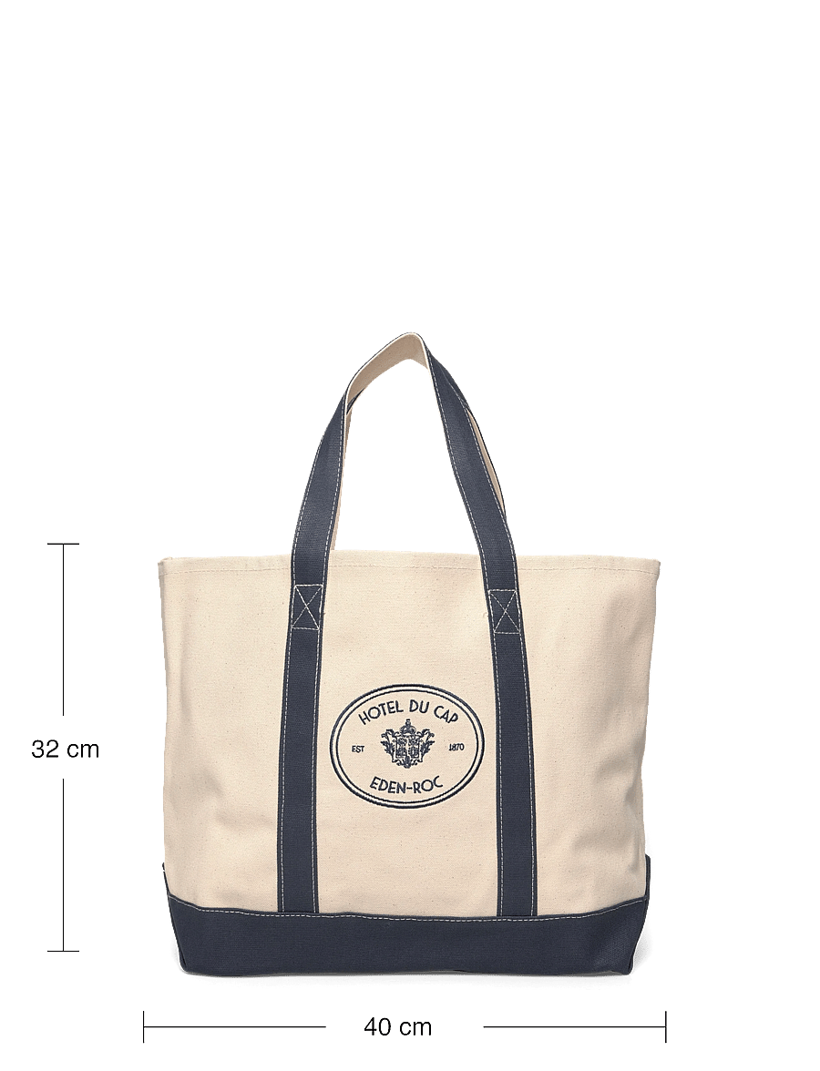 Sporty & Rich - Eden Crest Two Tone Tote - tote bags - natural - 3