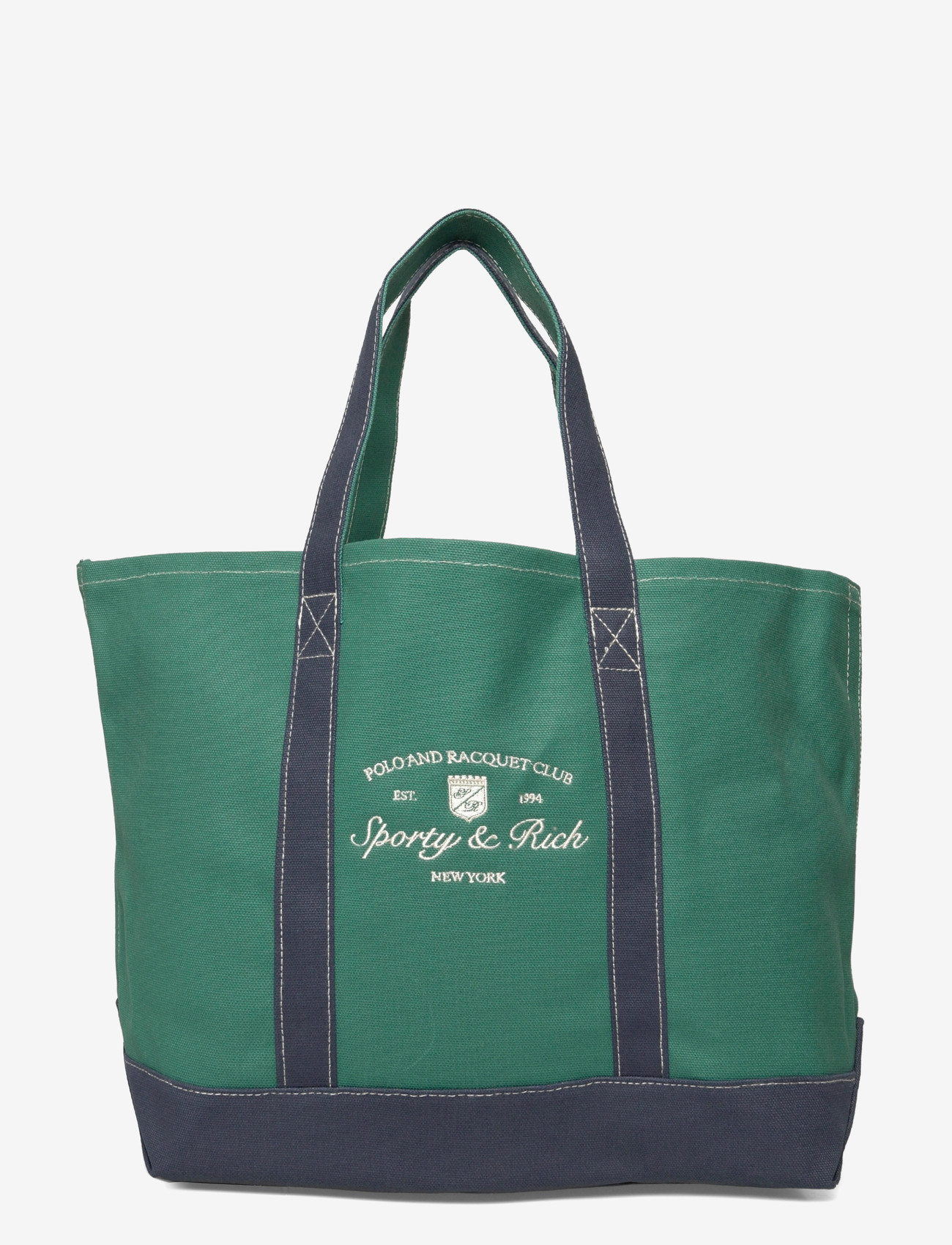 Sporty & Rich - Syracuse Two Tone Tote Bag - shoppingväskor - dark navy/alpine - 0
