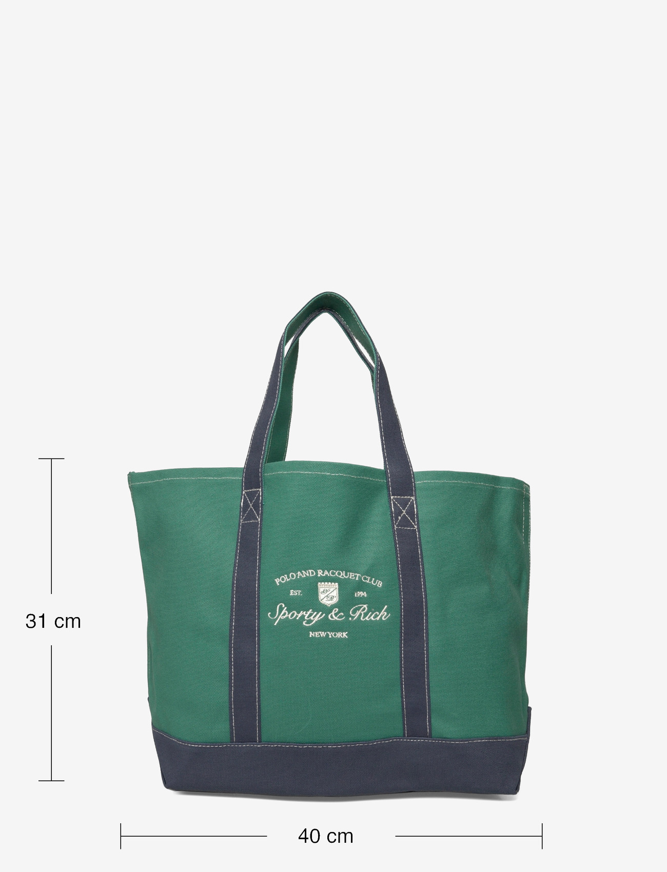 Sporty & Rich - Syracuse Two Tone Tote Bag - shoppingväskor - dark navy/alpine - 3