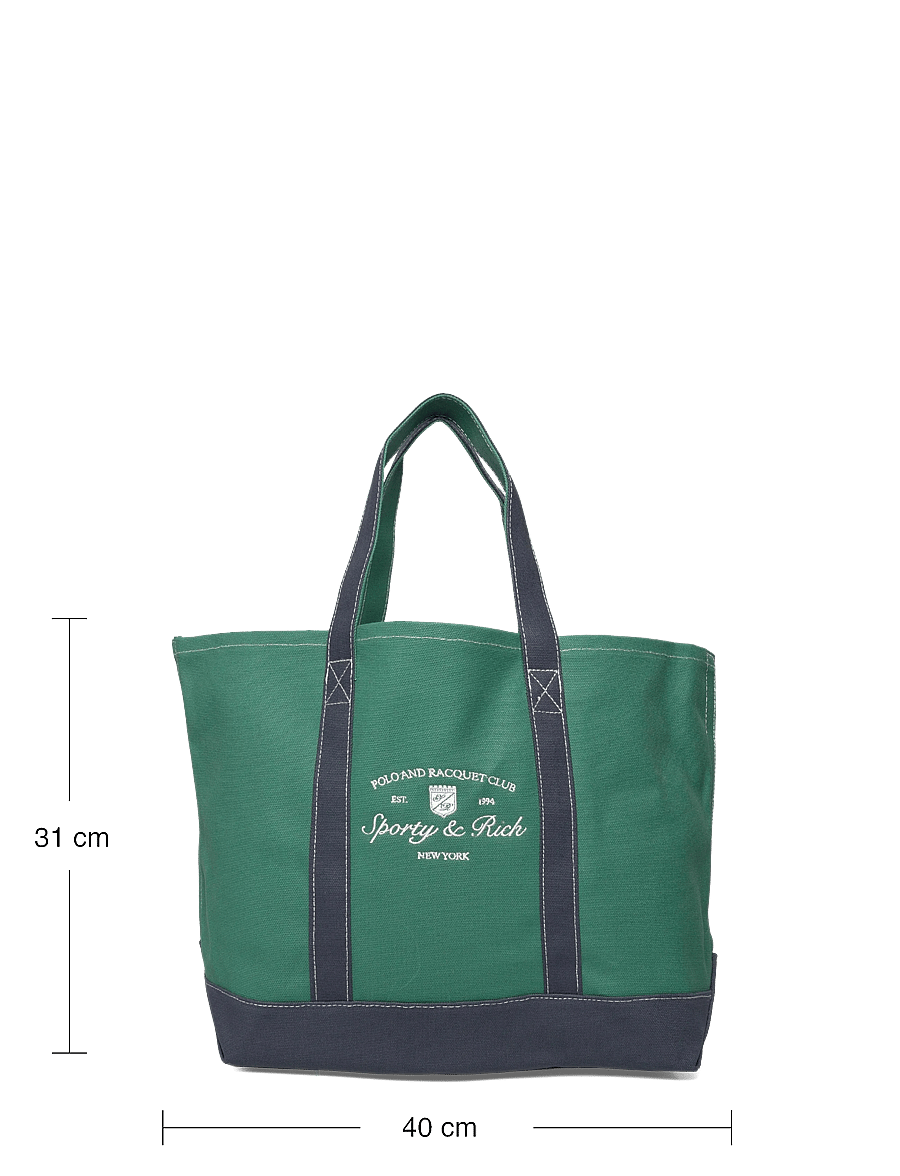 Sporty & Rich - Syracuse Two Tone Tote Bag - tote bags - dark navy/alpine - 3