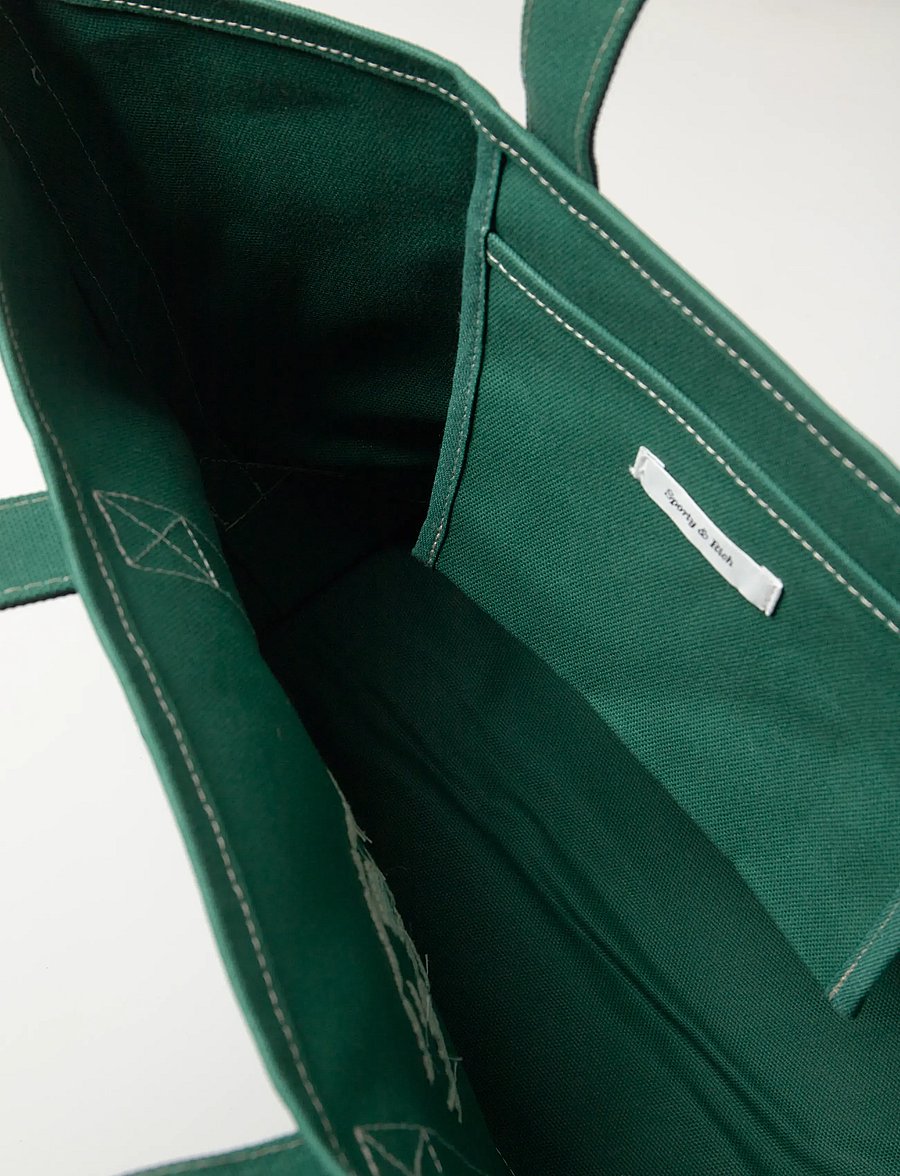 Sporty & Rich - Syracuse Two Tone Tote Bag - tote bags - dark navy/alpine - 4
