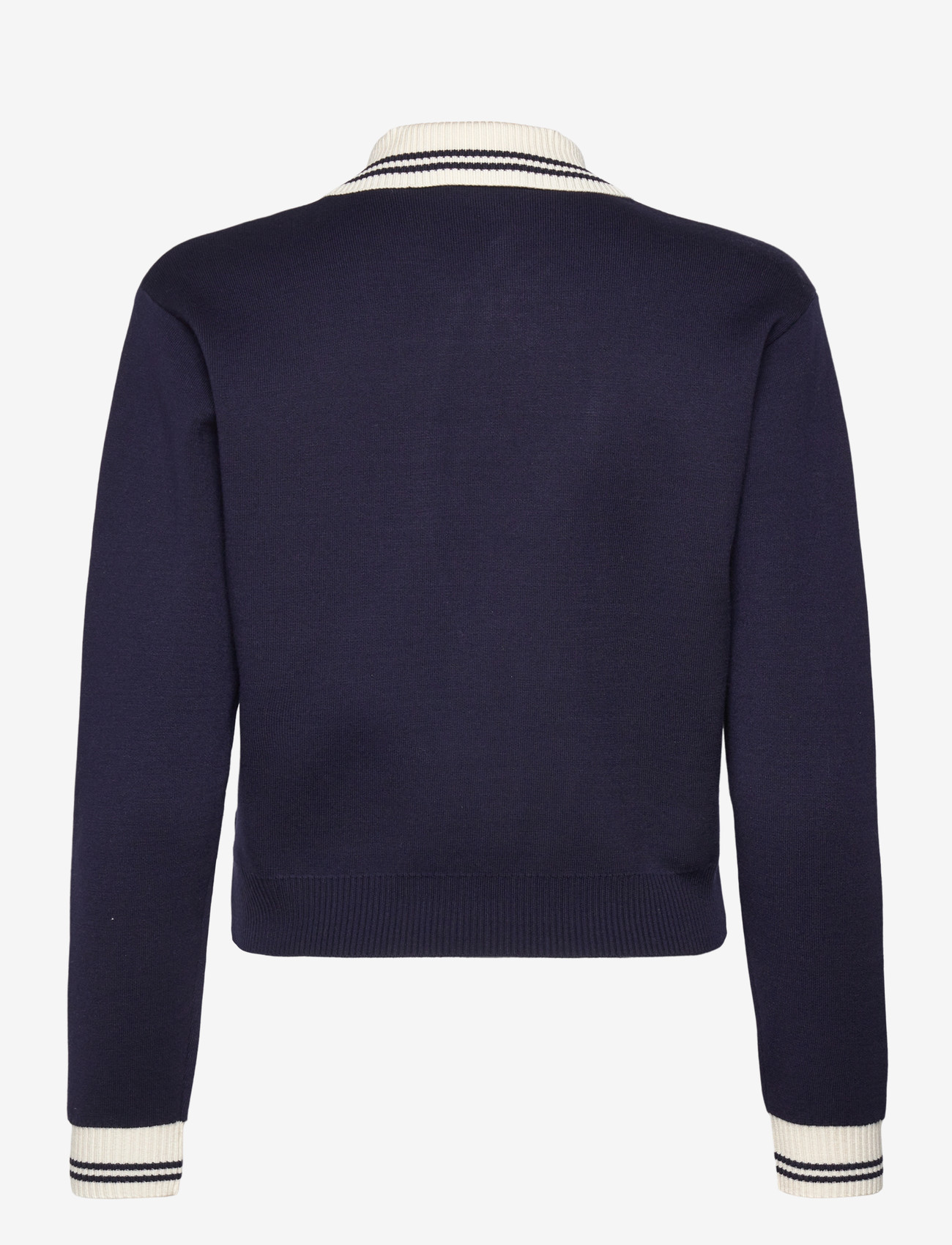 Sporty & Rich - Royal Club Zipped Cardigan - koftor - dark navy - 1