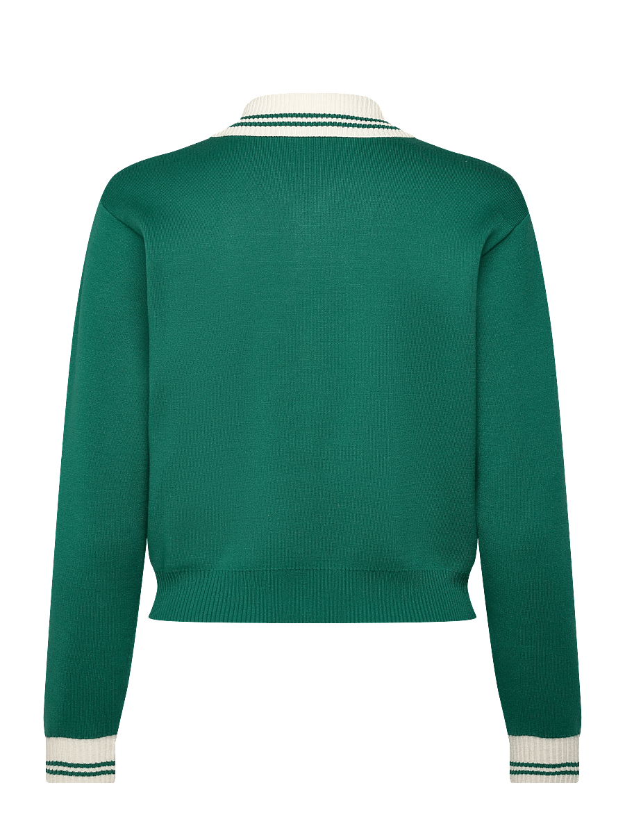 Sporty & Rich - Crown Tennis Zipped Cardigan - light jackets - alpine - 1