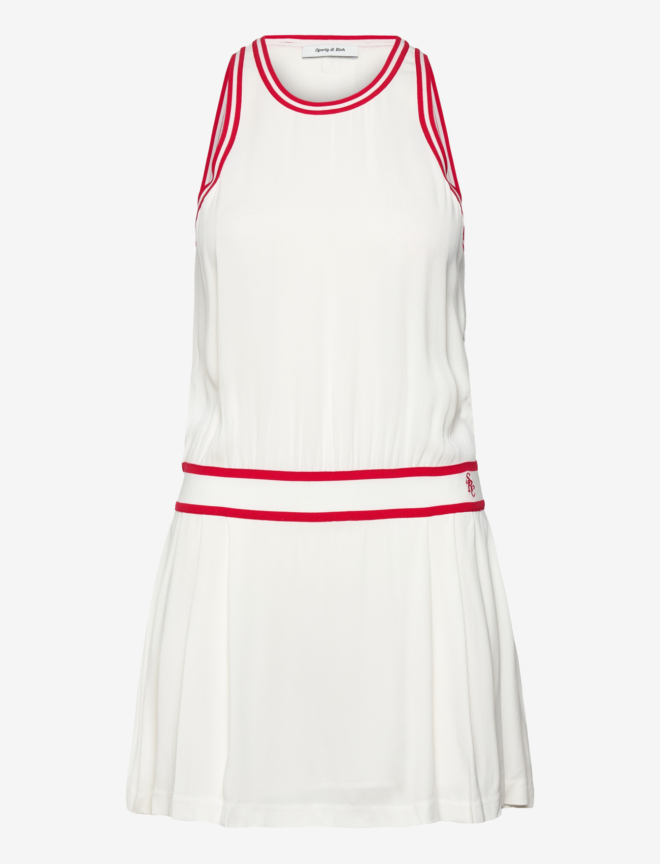 Sporty & Rich - SRC Phoebe Dress White/Bright Red - klänningar & kjolar - white - 0